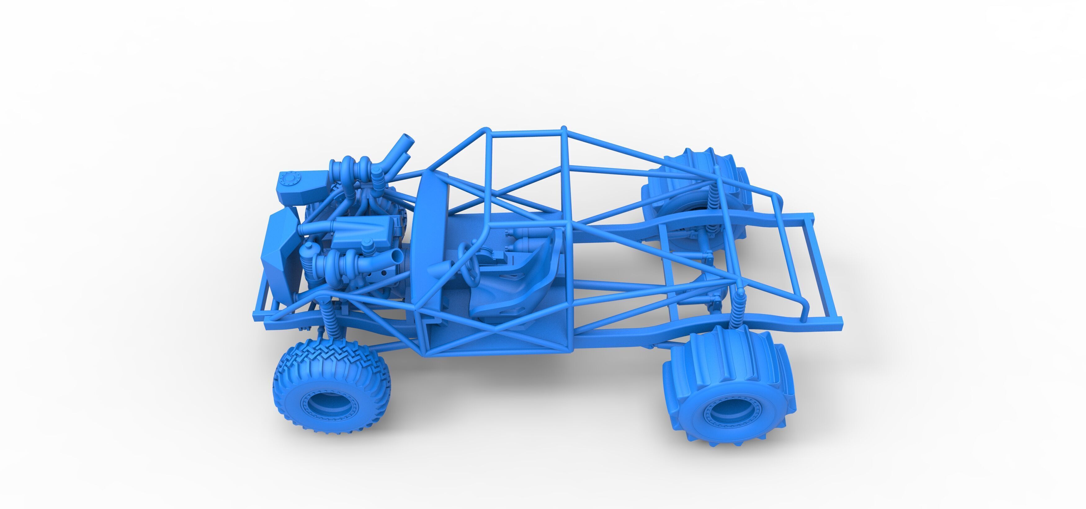 Uphill Sand Racing Dragster Base Version 3 Scale 1 to 25 3D print model_30