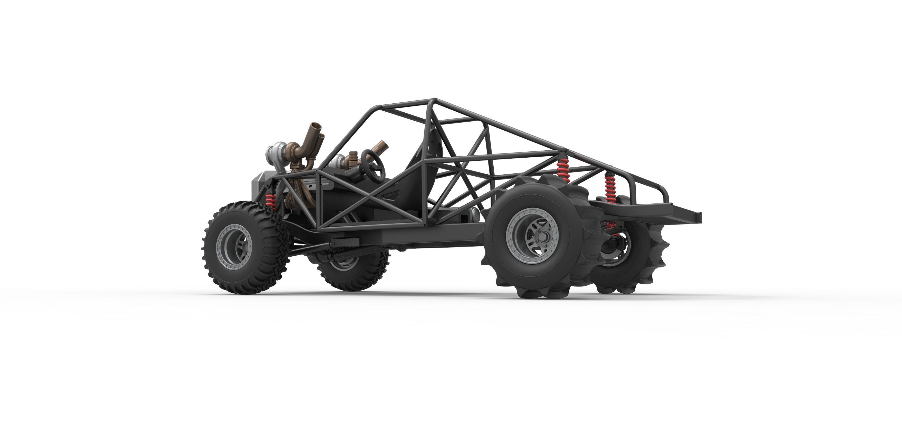 Uphill Sand Racing Dragster Base Version 3 Scale 1 to 25 3D print model_11