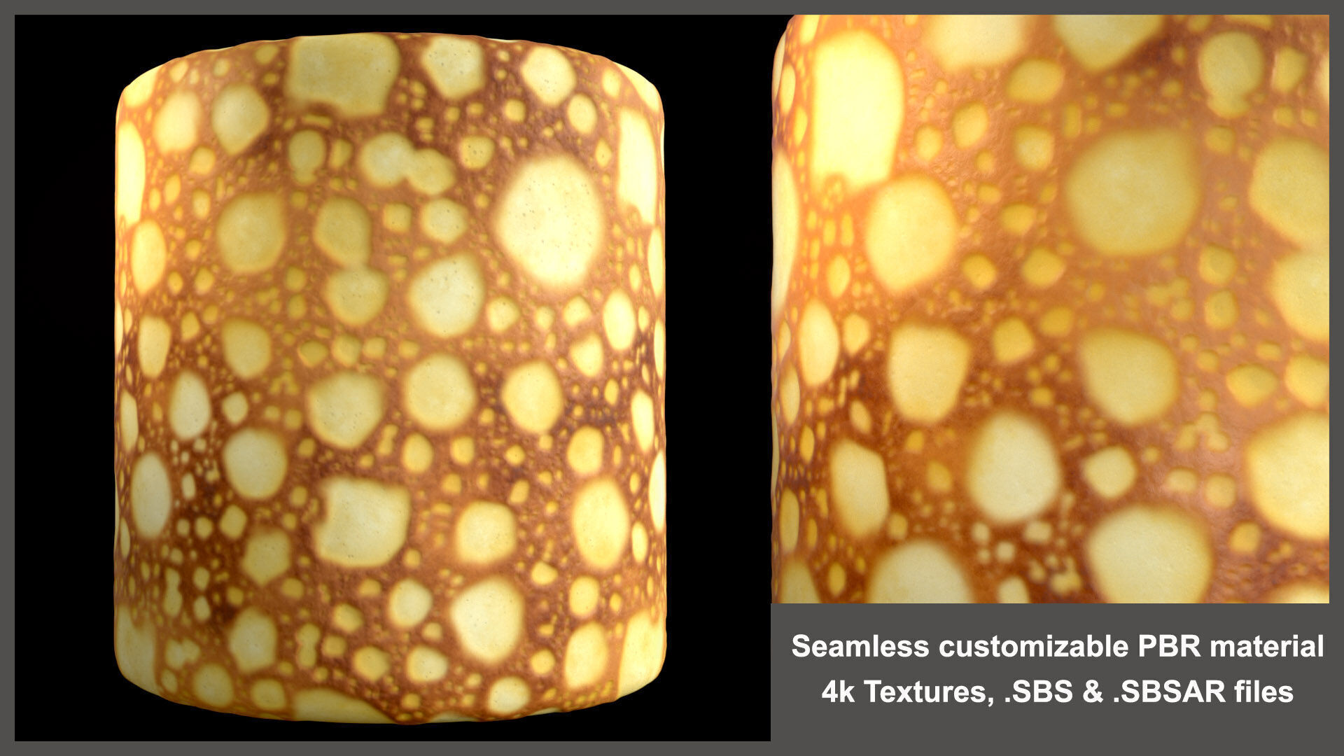Pancake seamless substance PBR material Texture_6