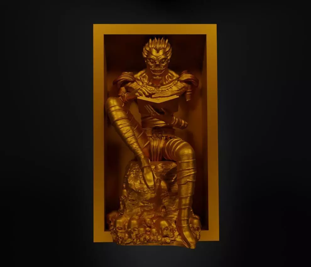 Death Book Nook - Anime Death Note Bookend - Book Shelter Prop 3D print model_0