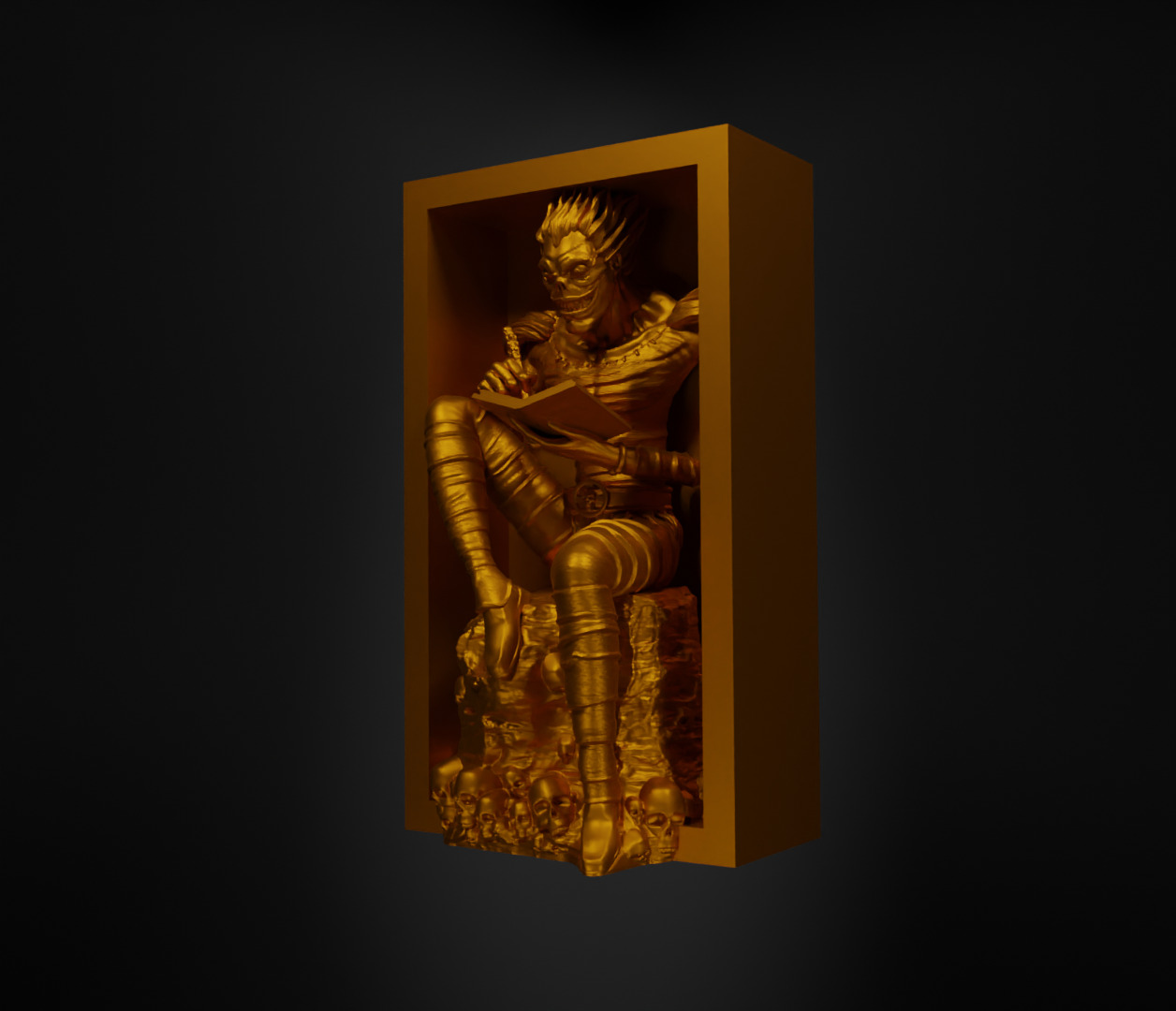 Death Book Nook - Anime Death Note Bookend - Book Shelter Prop 3D print model_3