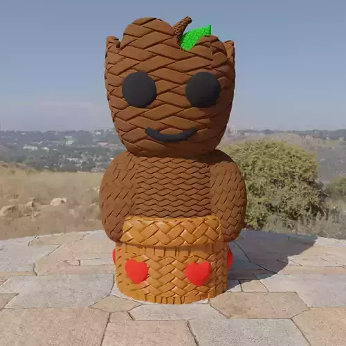Woven cute groot 3D print model