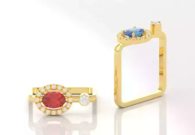 Fashion Ring With Diamonds