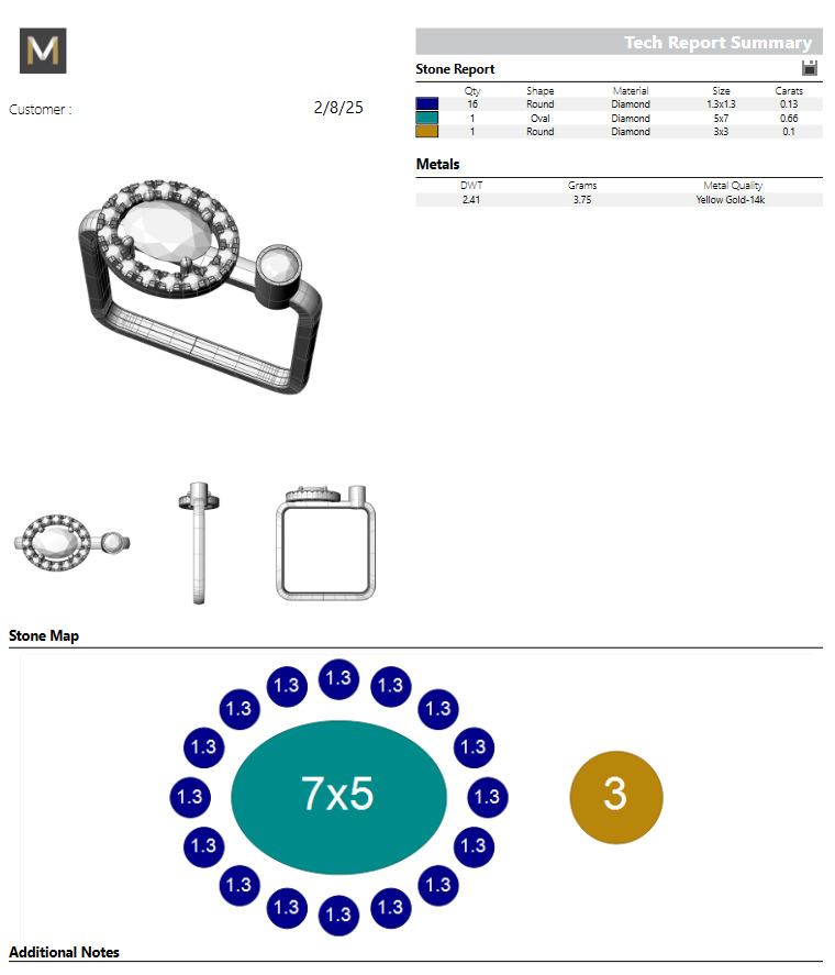 Fashion Ring With Diamonds 3D print model_9