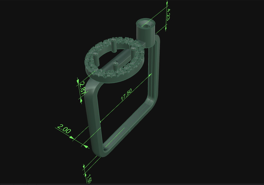 Fashion Ring With Diamonds 3D print model_8