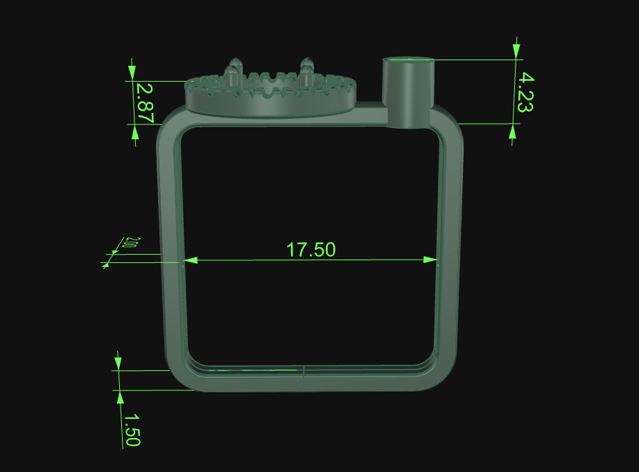 Fashion Ring With Diamonds 3D print model_7