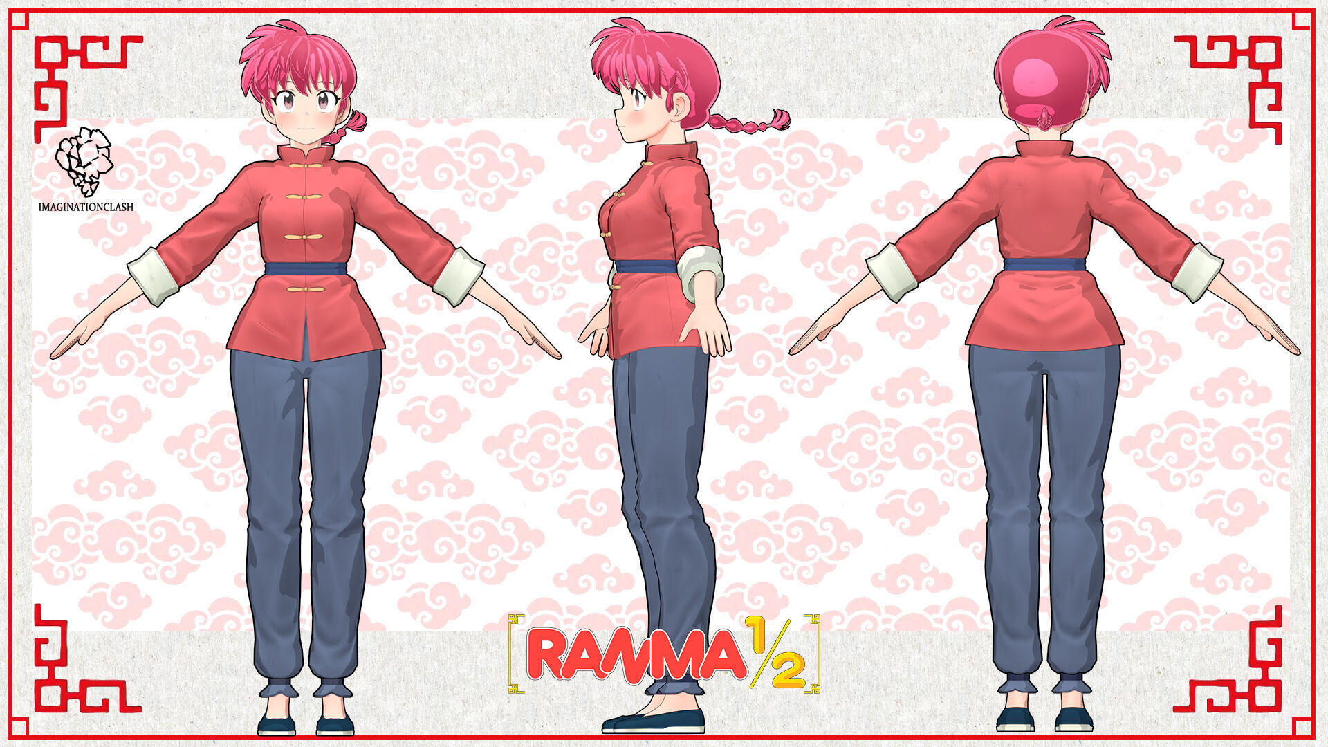 Ranma female ver 3D model_1