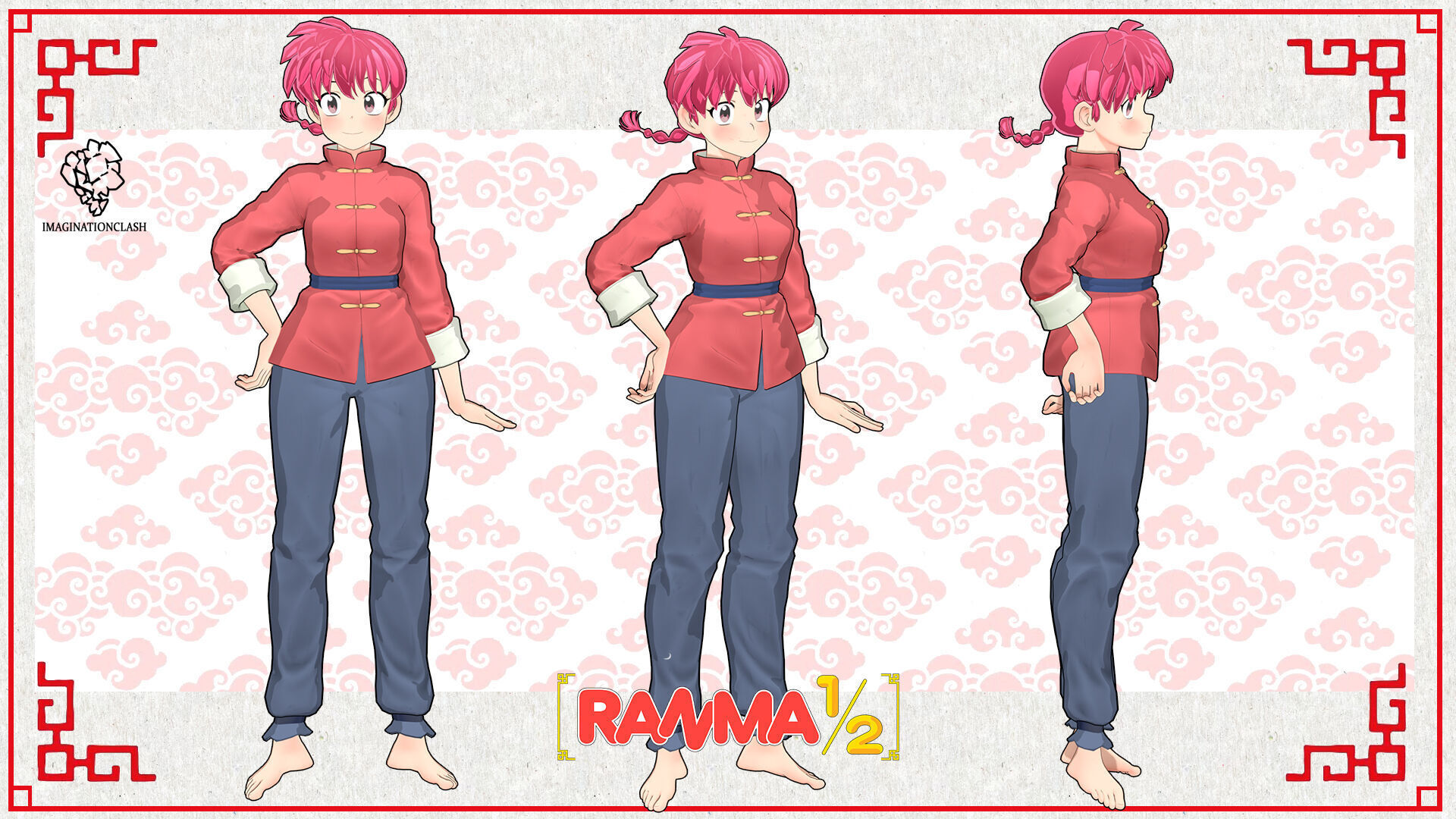 Ranma female ver 3D model_4