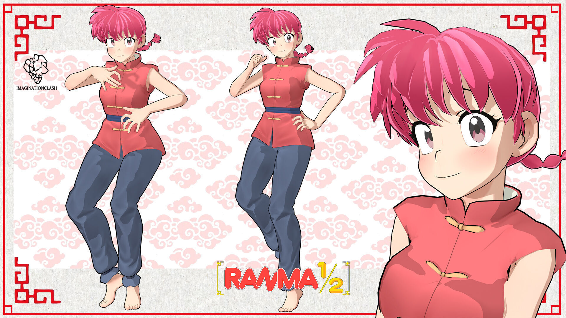 Ranma female ver 3D model_6