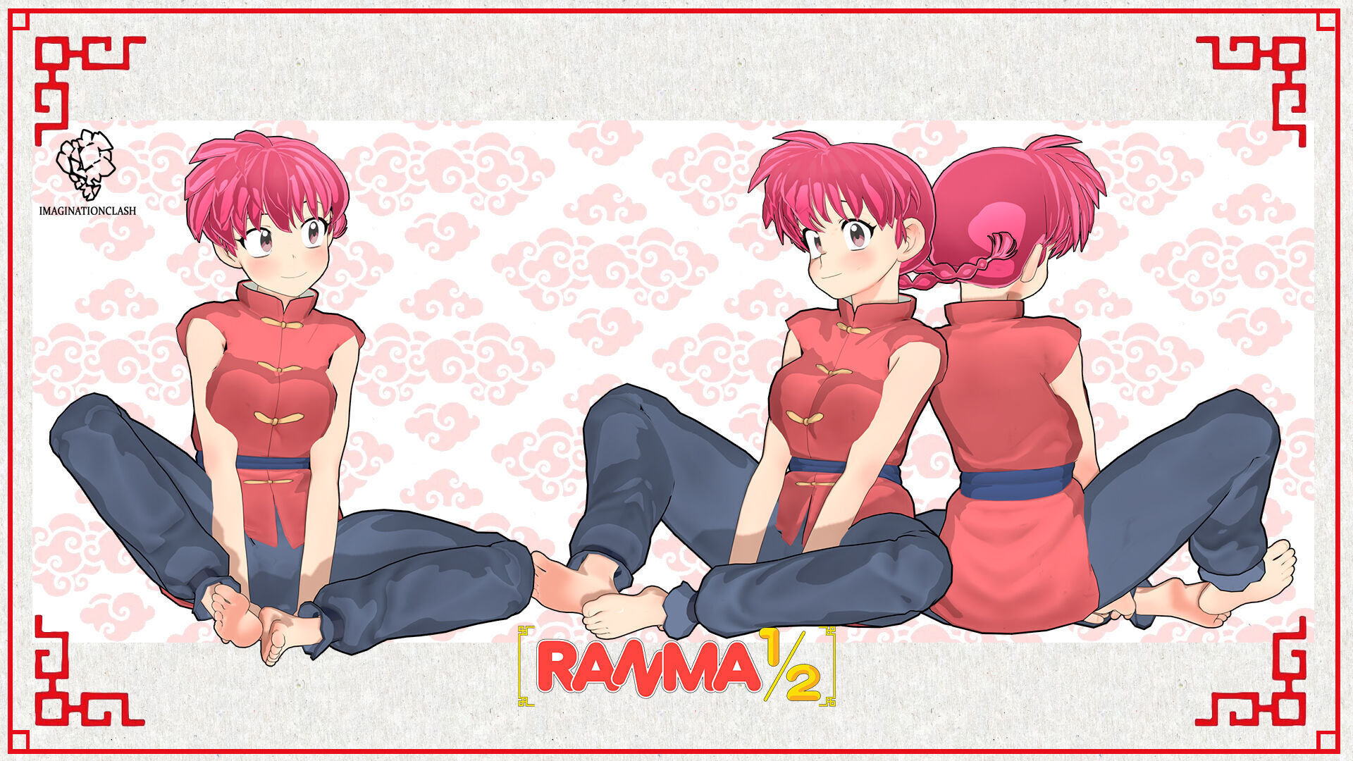 Ranma female ver 3D model_5