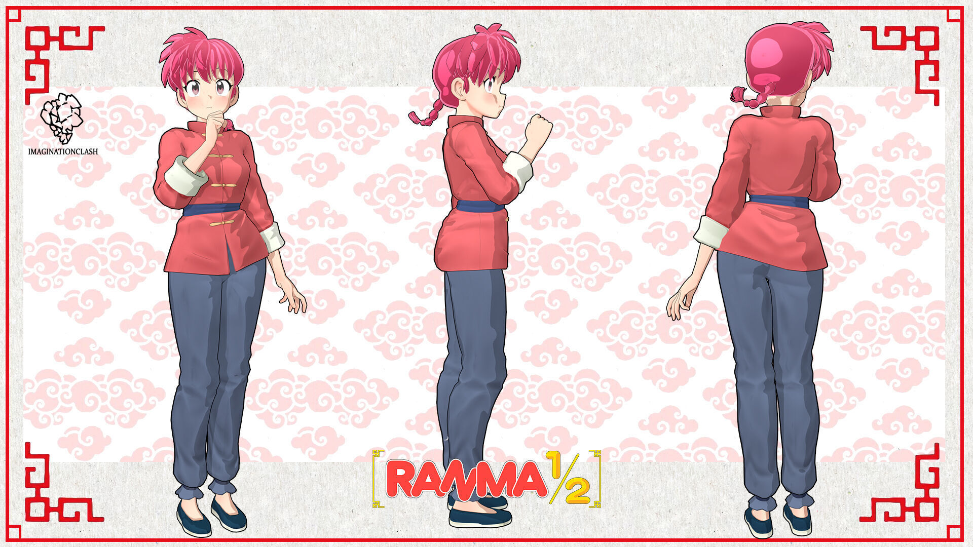 Ranma female ver 3D model_9