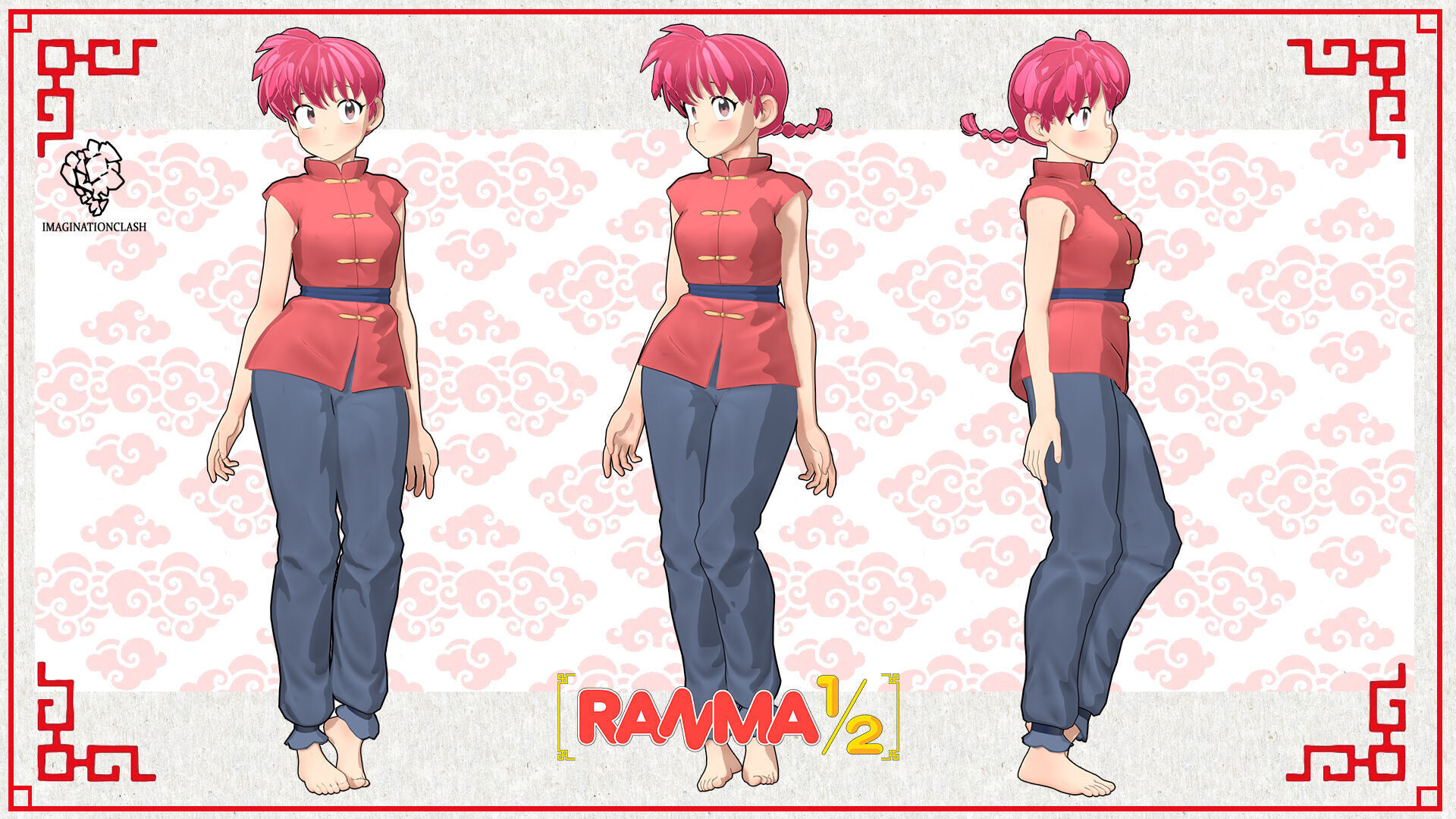 Ranma female ver 3D model_7