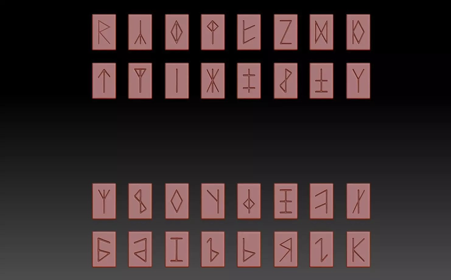 Runes for Tarot 3D print model_0