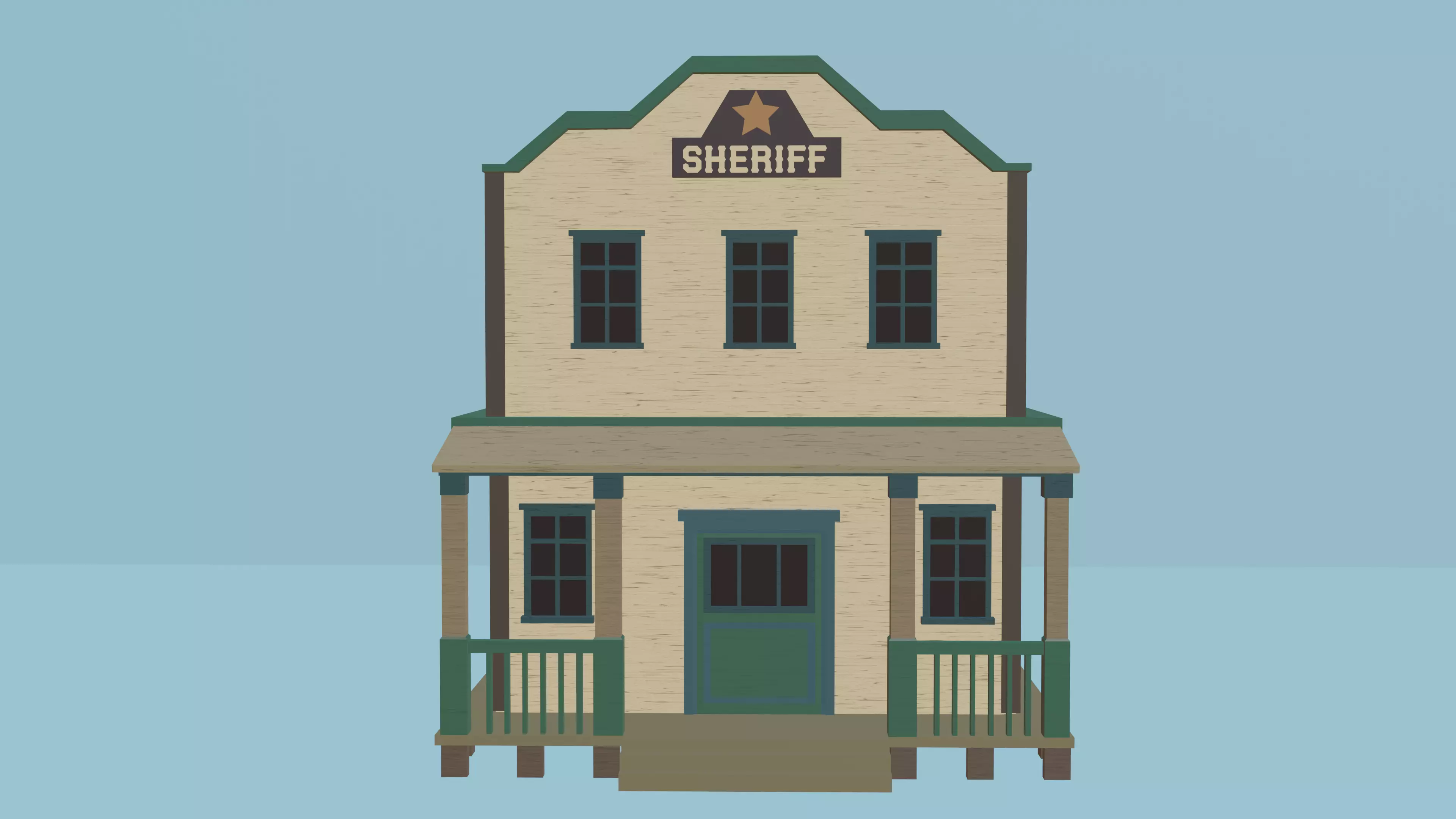 Western Sheriff Office Free 3D model