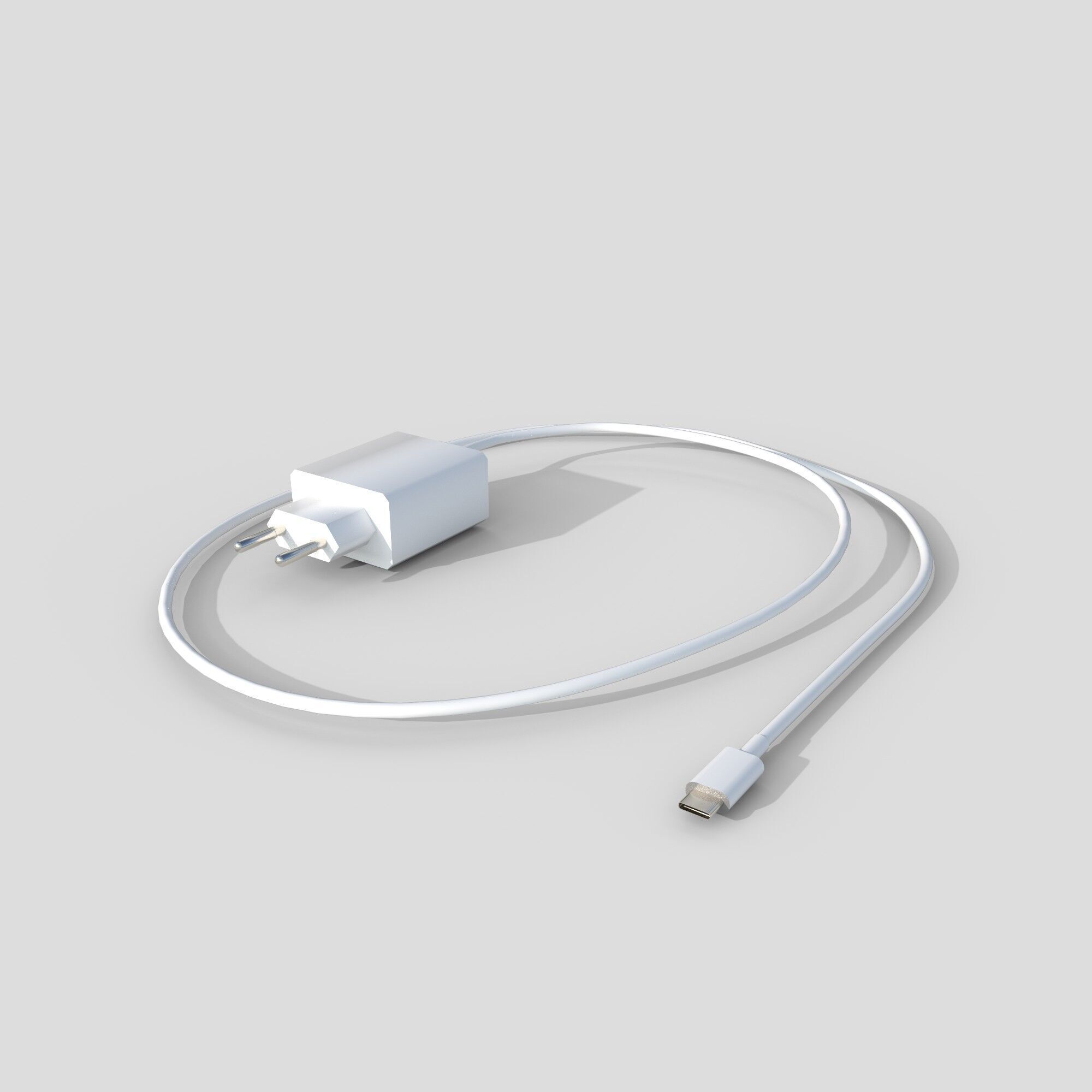 phone charger Low-poly 3D model_1