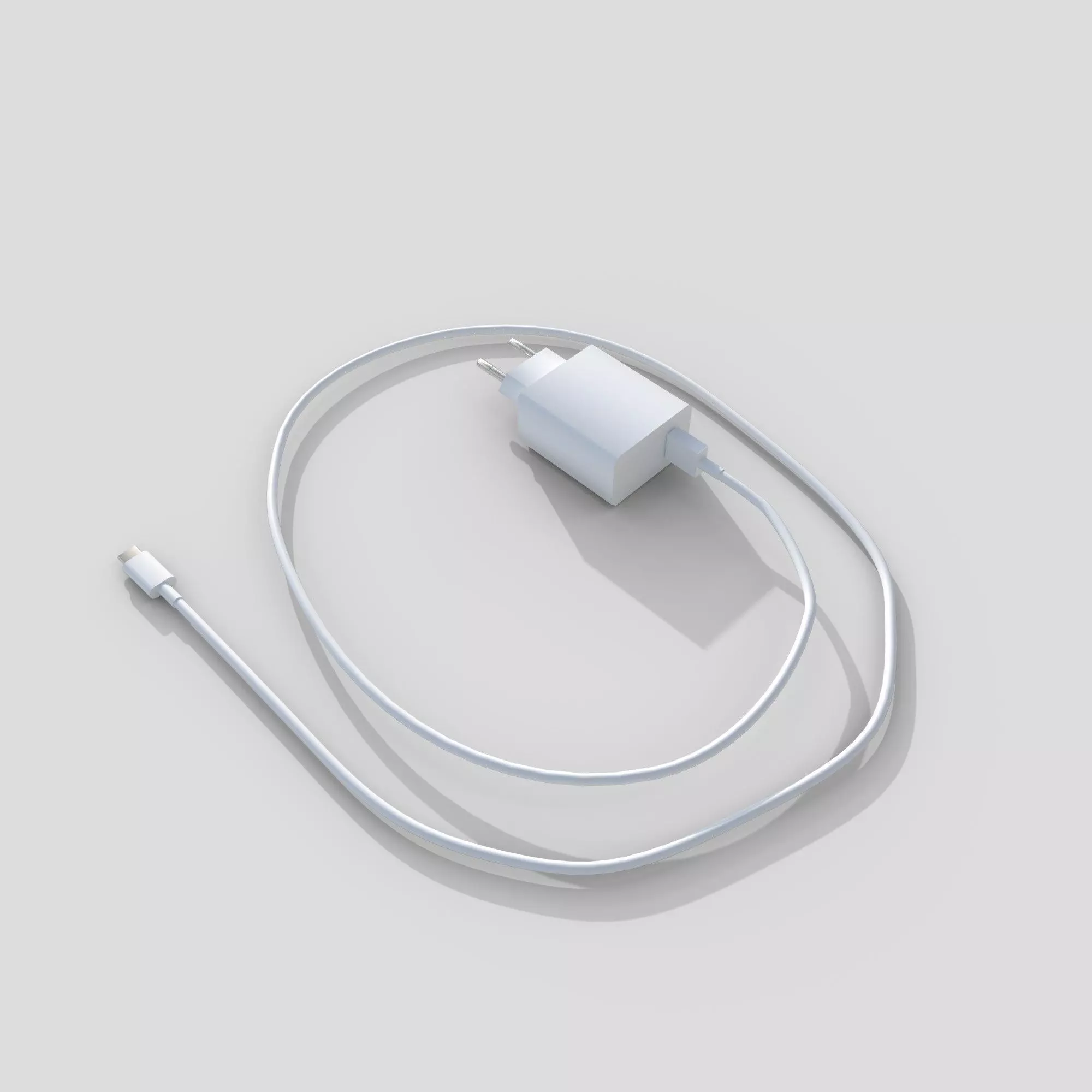 phone charger Low-poly 3D model_0