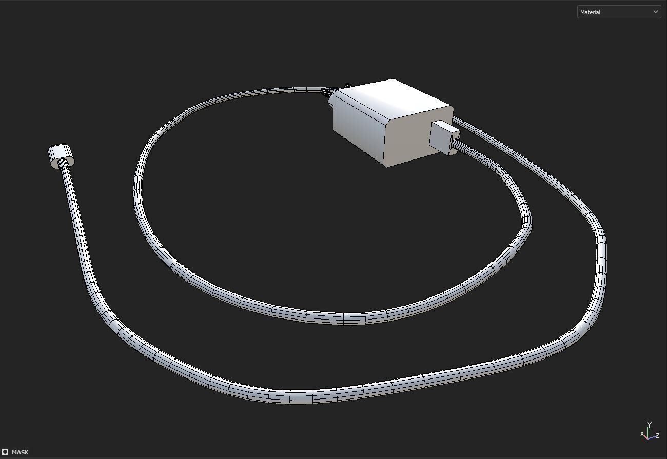 phone charger Low-poly 3D model_8