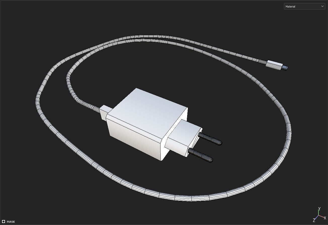phone charger Low-poly 3D model_5