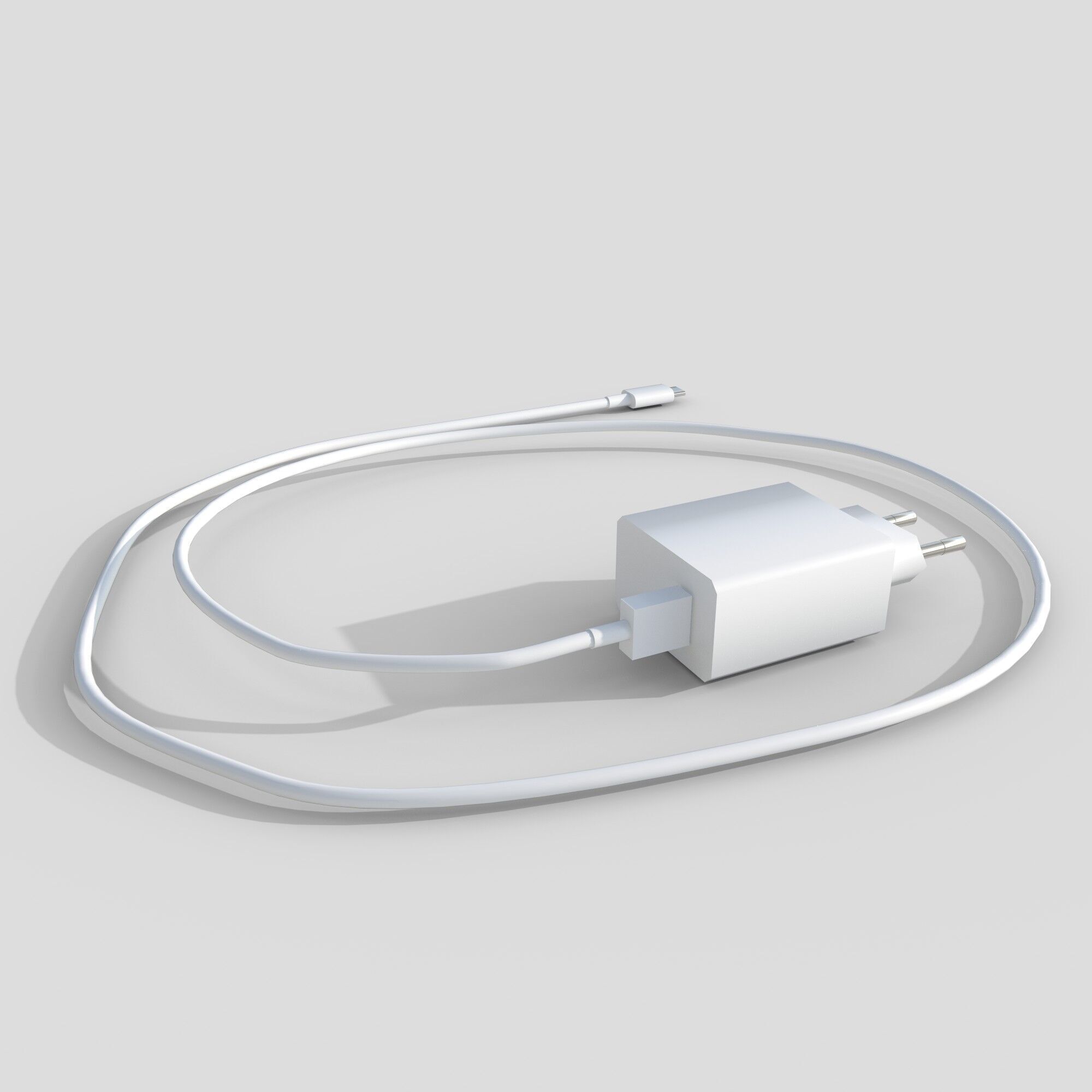 phone charger Low-poly 3D model_3