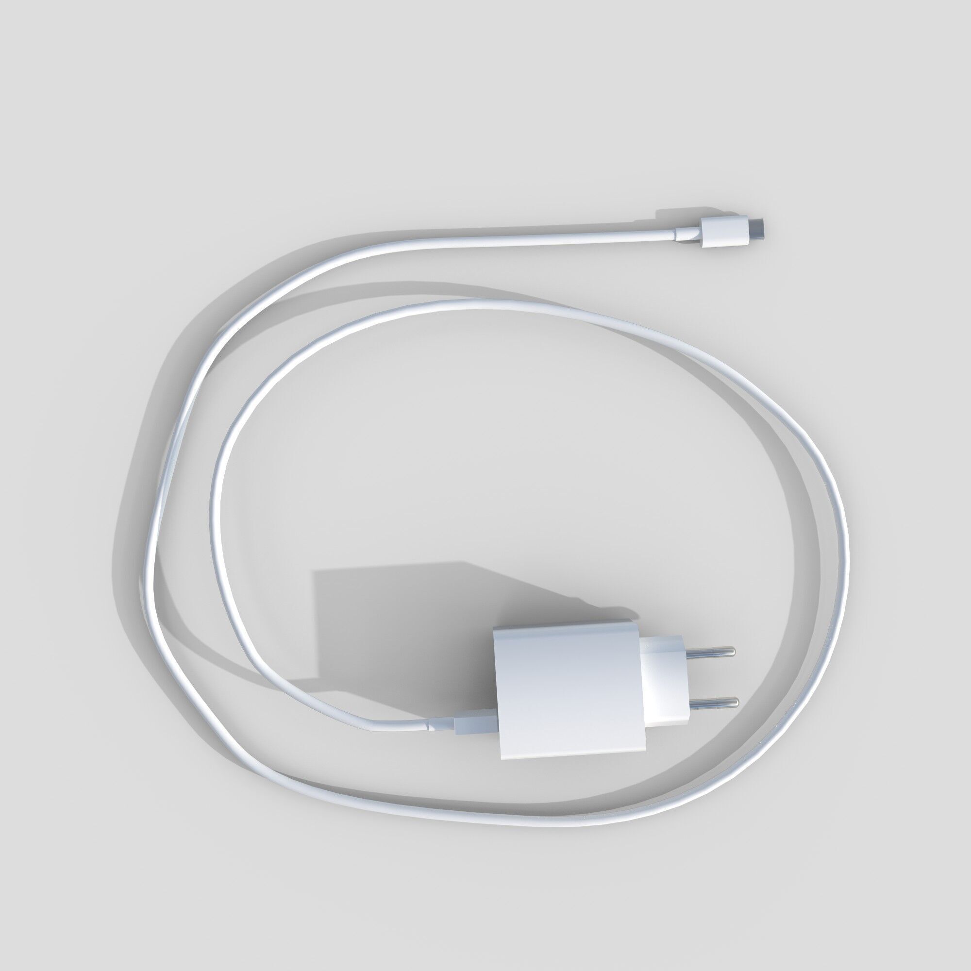 phone charger Low-poly 3D model_4