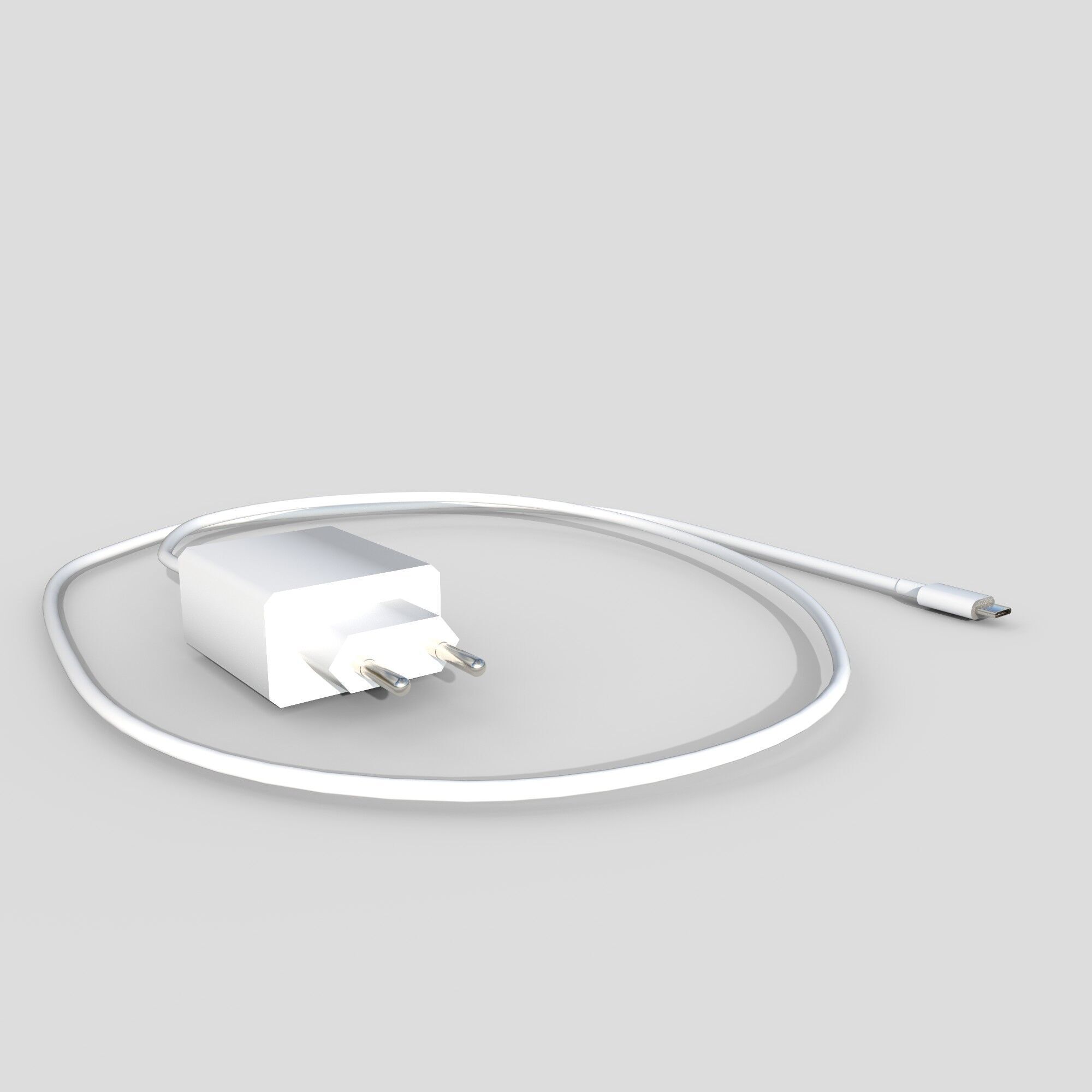 phone charger Low-poly 3D model_2
