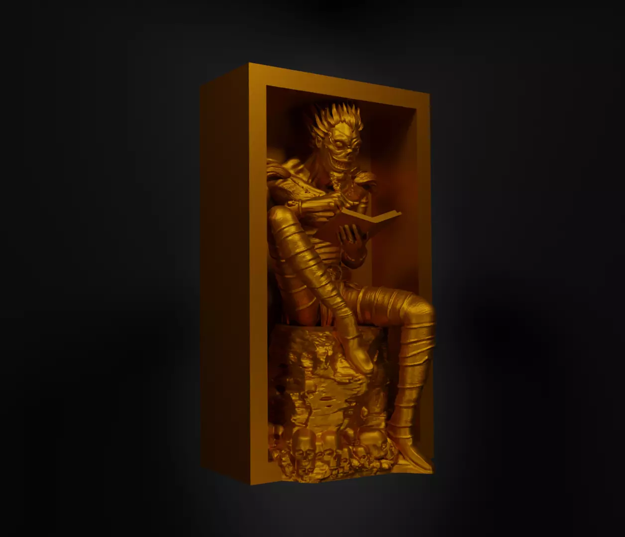 Death Book Nook - Anime Death Note Bookend - Book Shelter Prop 3D print model_0