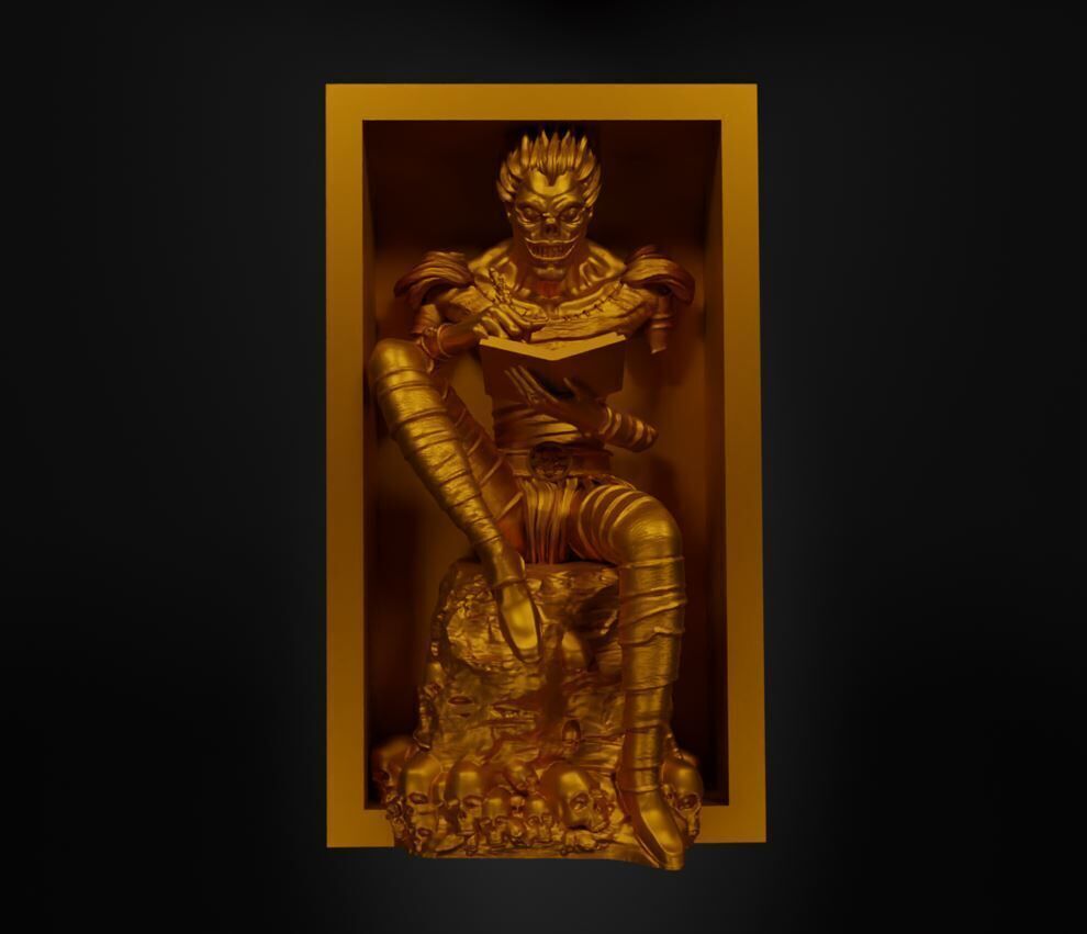 Death Book Nook - Anime Death Note Bookend - Book Shelter Prop 3D print model_3