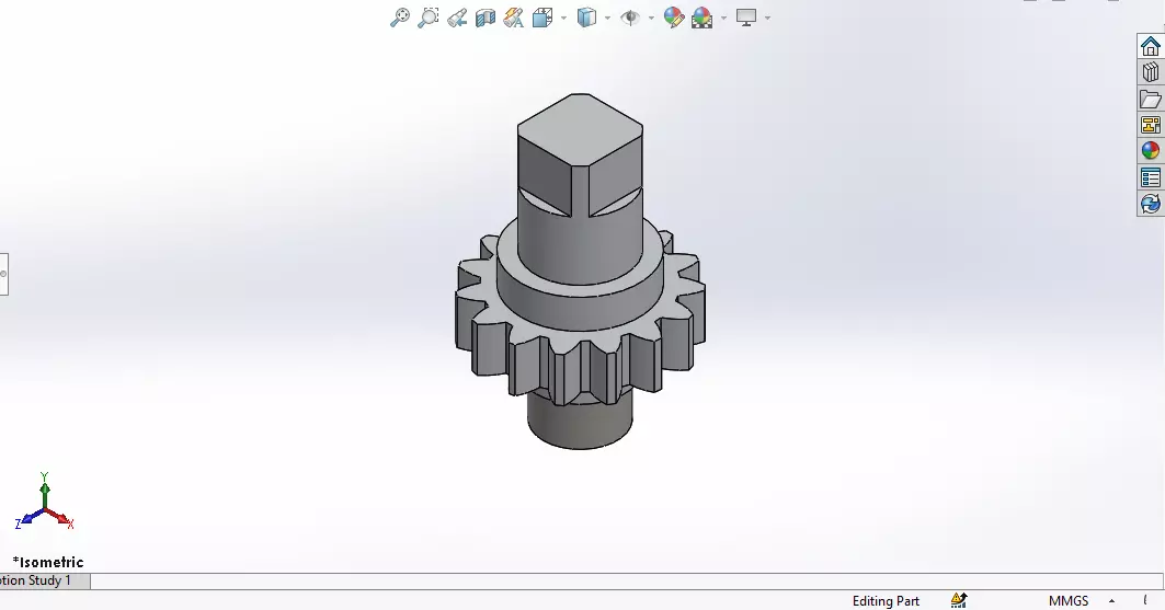Industrial Gear Shaft CNC  3D Printable Mechanical Part 3D print model_0