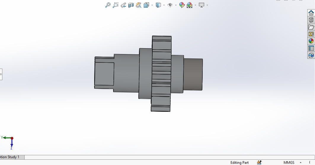 Industrial Gear Shaft CNC  3D Printable Mechanical Part 3D print model_1