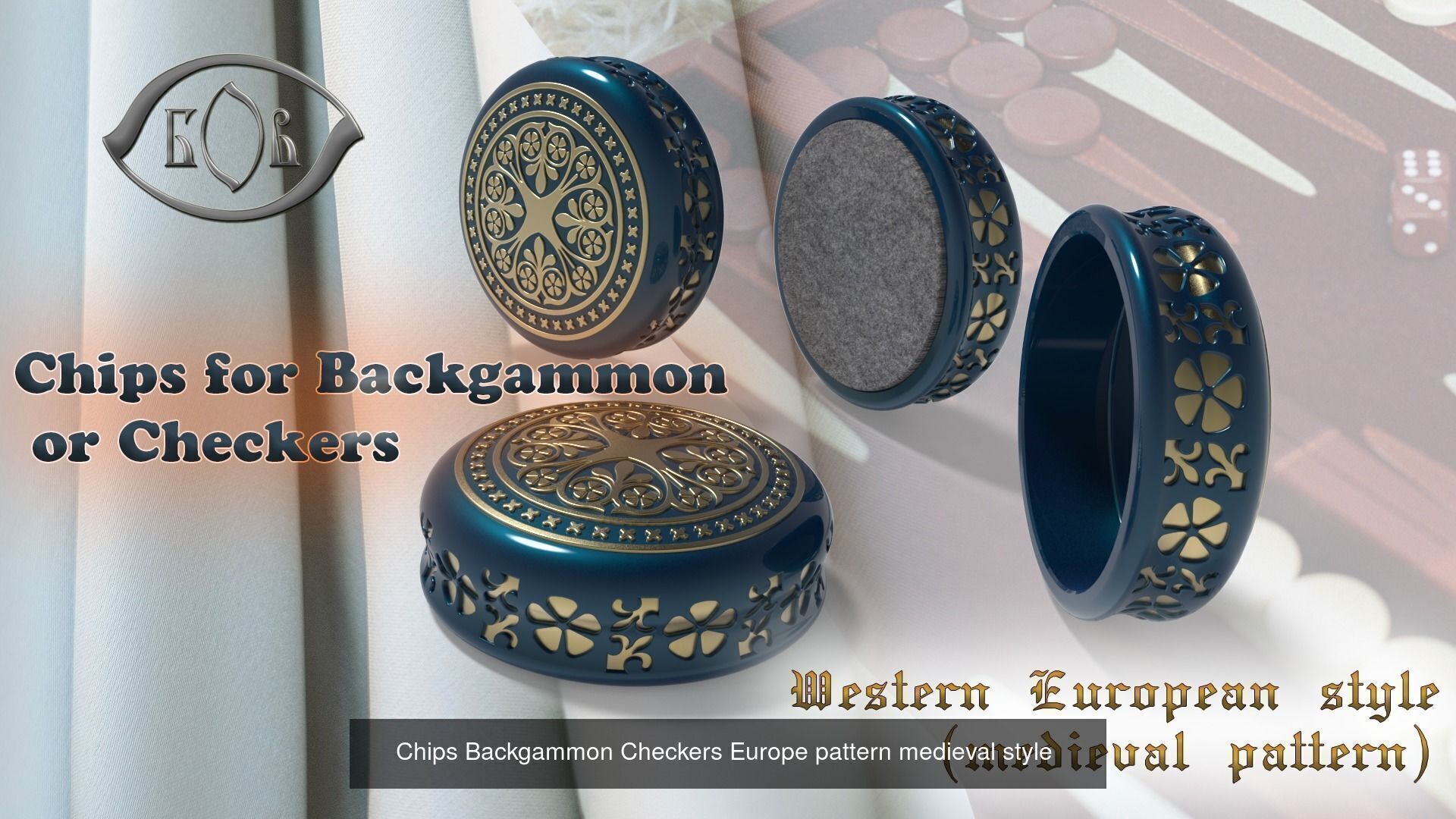 Chips for Backgammon and Checkers 3D printabl collection _3