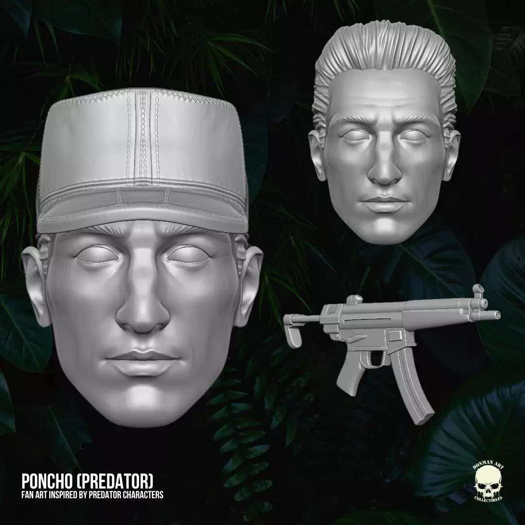 Poncho Predator fan art 3D printables For Action Figures 3D print model