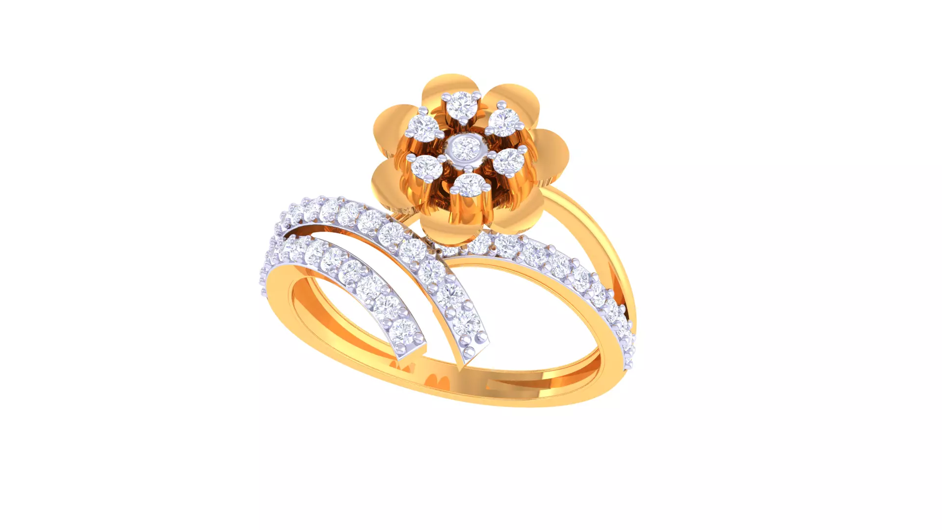 Women Ring  Render 3dm STL OBJ FBX Details 3D print model_0