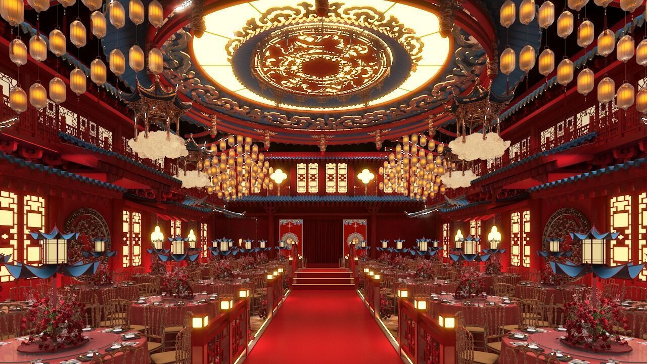 Chinese restaurant 3D model_3