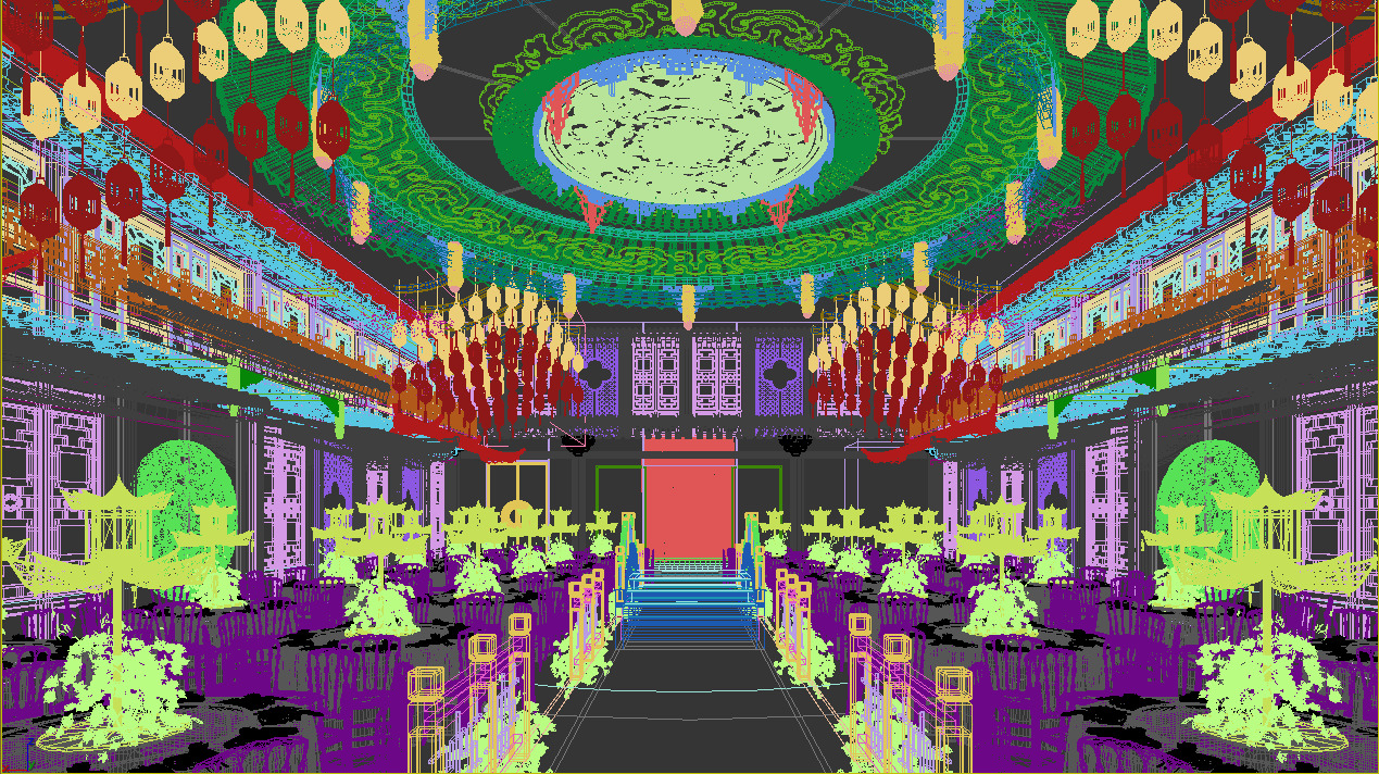 Chinese restaurant 3D model_6