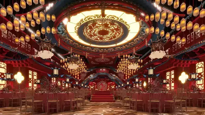 Chinese restaurant 3D model