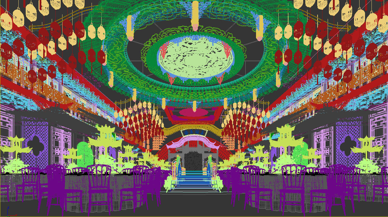 Chinese restaurant 3D model_7