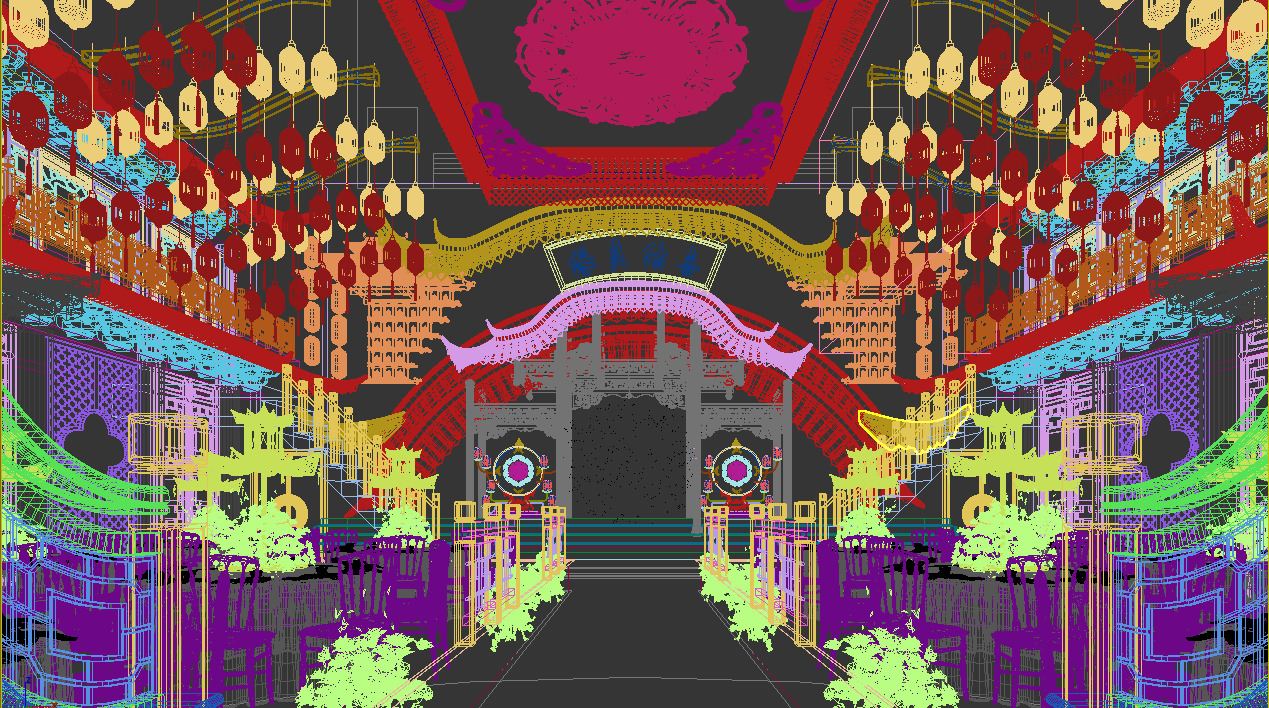 Chinese restaurant 3D model_8