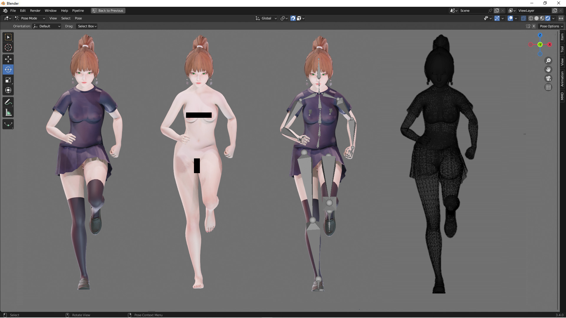 Casual Clothing 0016 - UE5 - Unity - Blender - Animated Low-poly 3D model_5