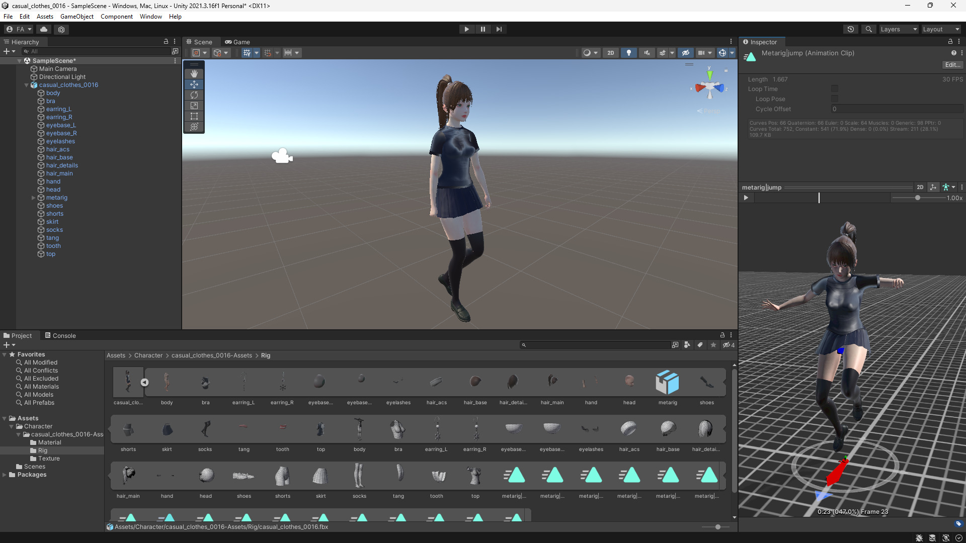 Casual Clothing 0016 - UE5 - Unity - Blender - Animated Low-poly 3D model_9