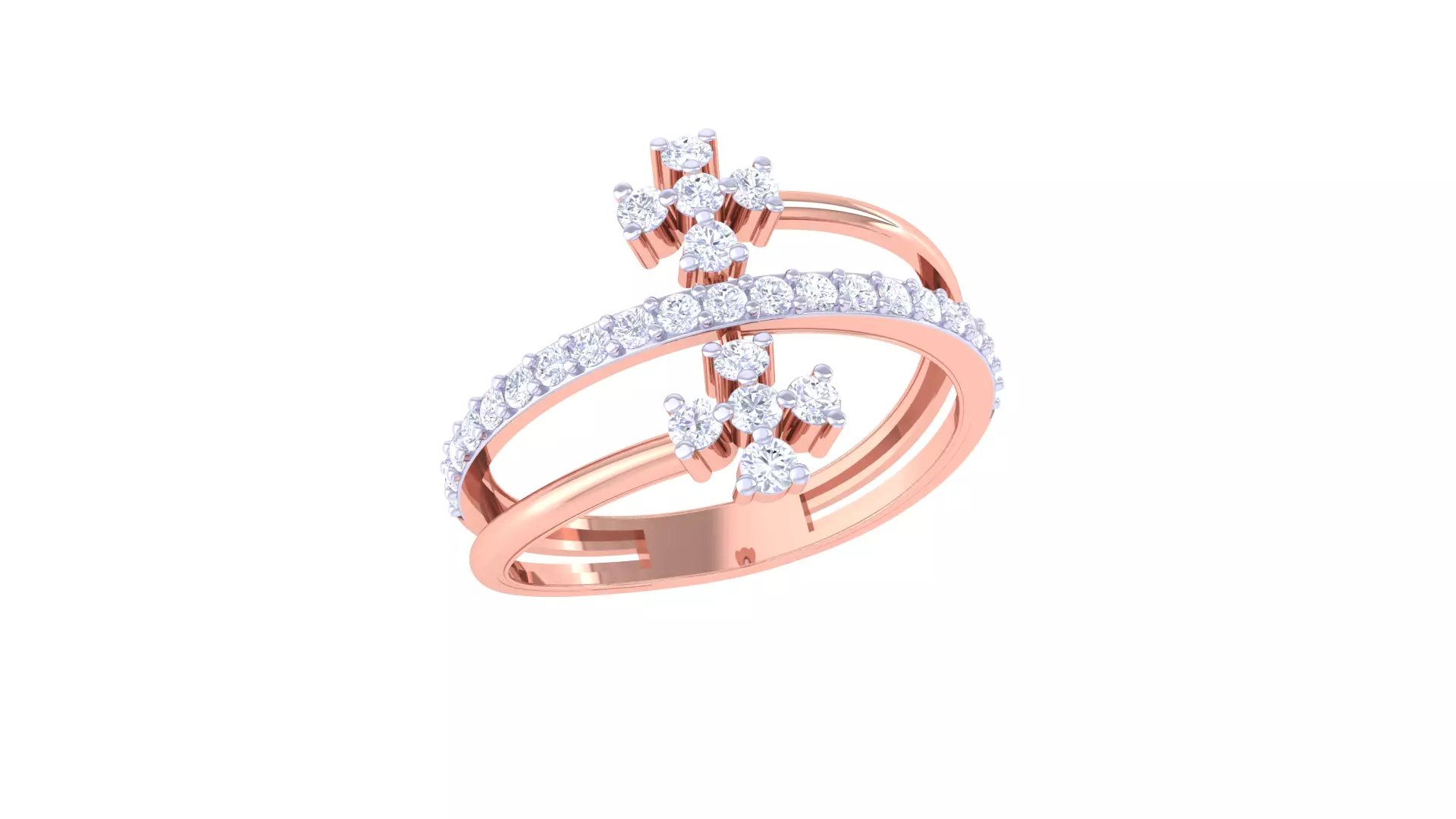 Women Ring Render 3dm STL OBJ FBX Details 3D print model_0