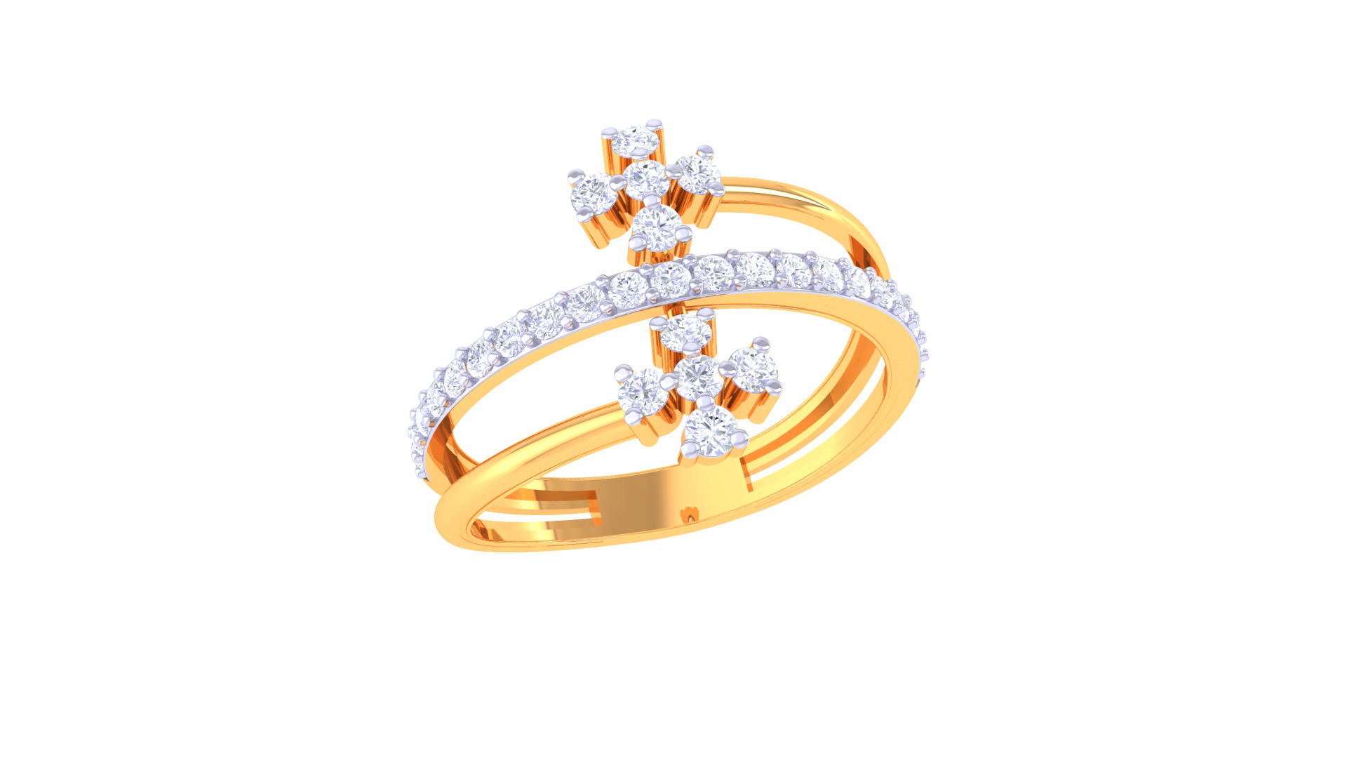 Women Ring Render 3dm STL OBJ FBX Details 3D print model_2