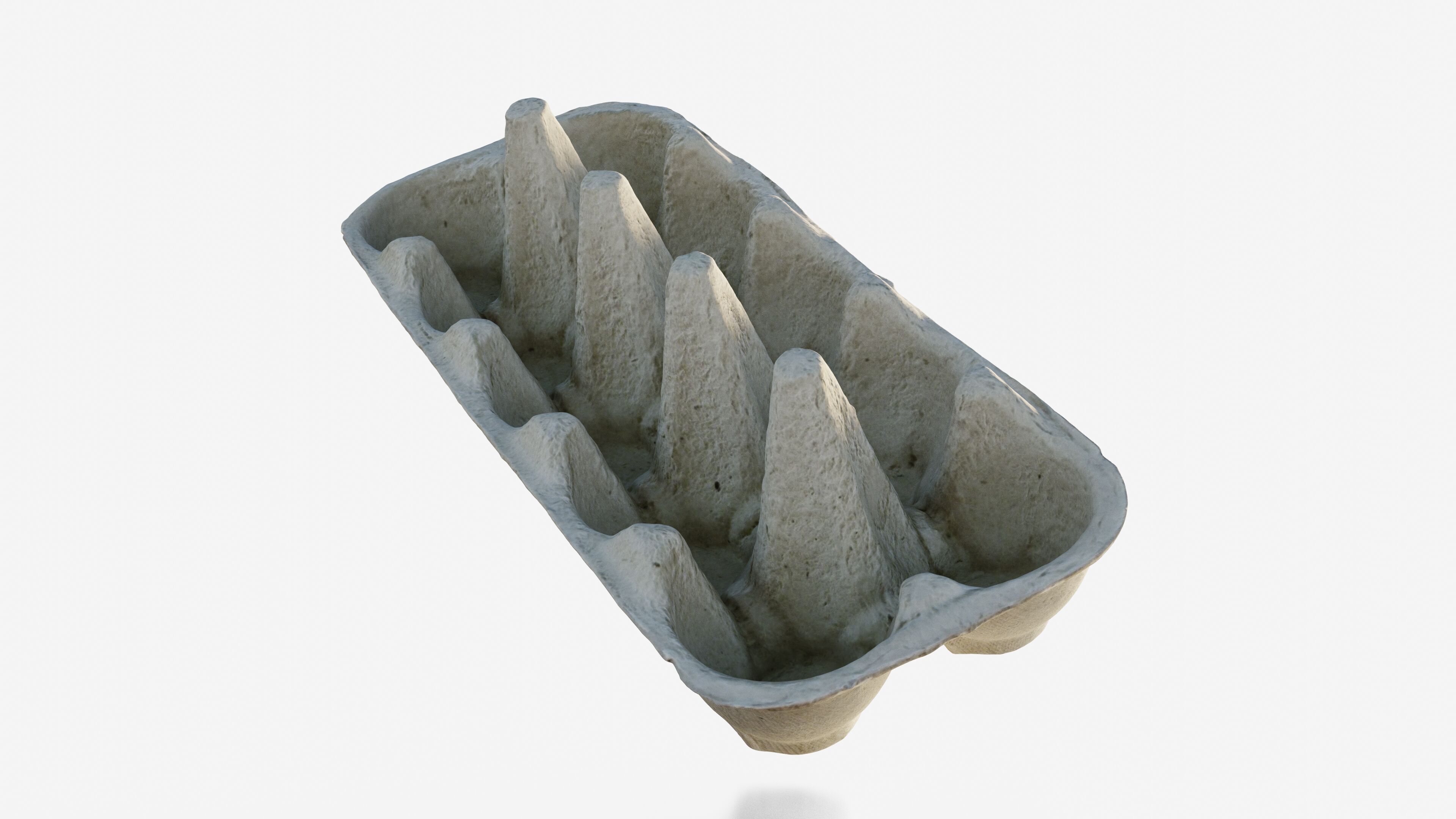 Scanned paper egg tray Low-poly 3D model_13