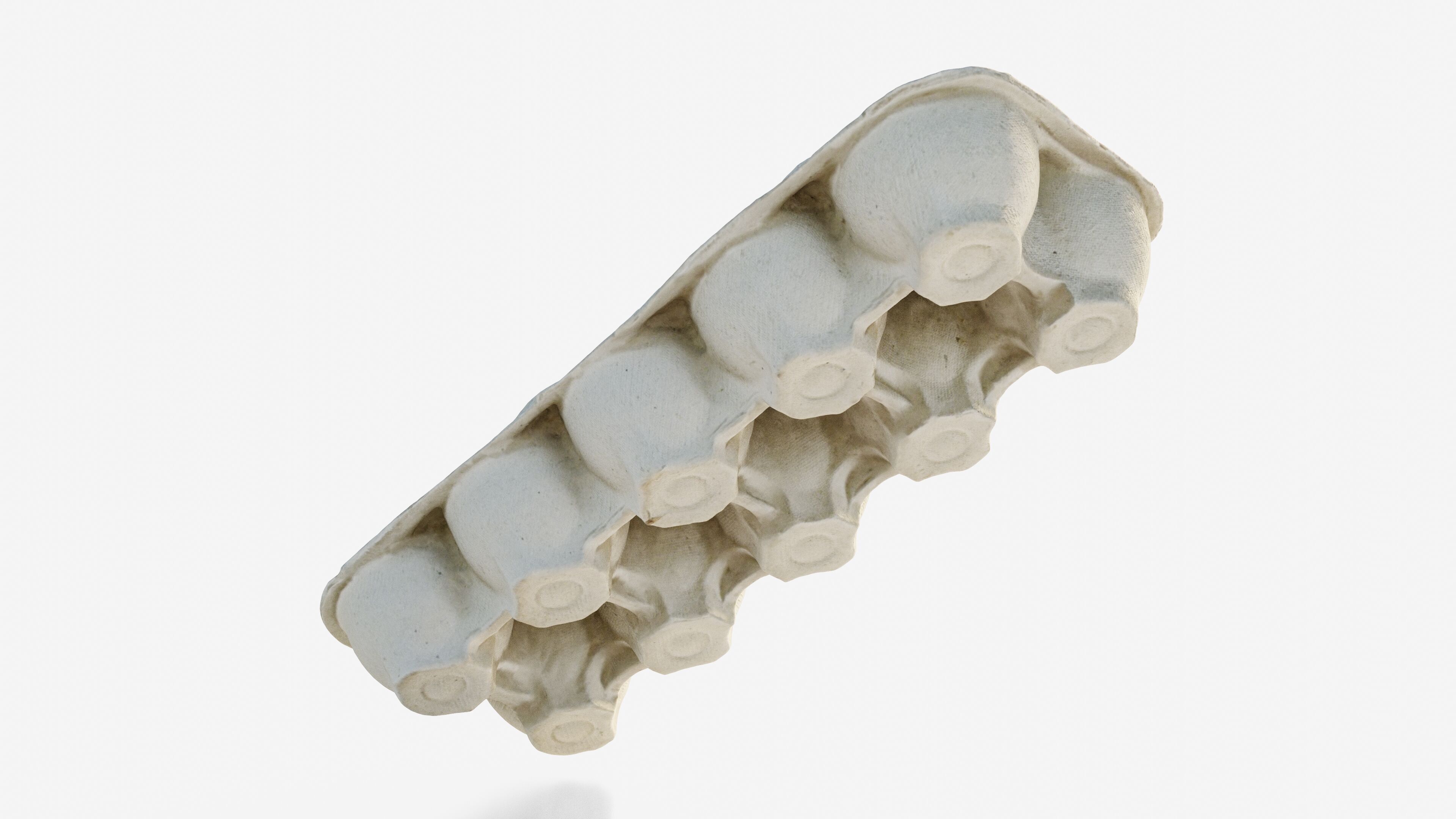 Scanned paper egg tray Low-poly 3D model_12