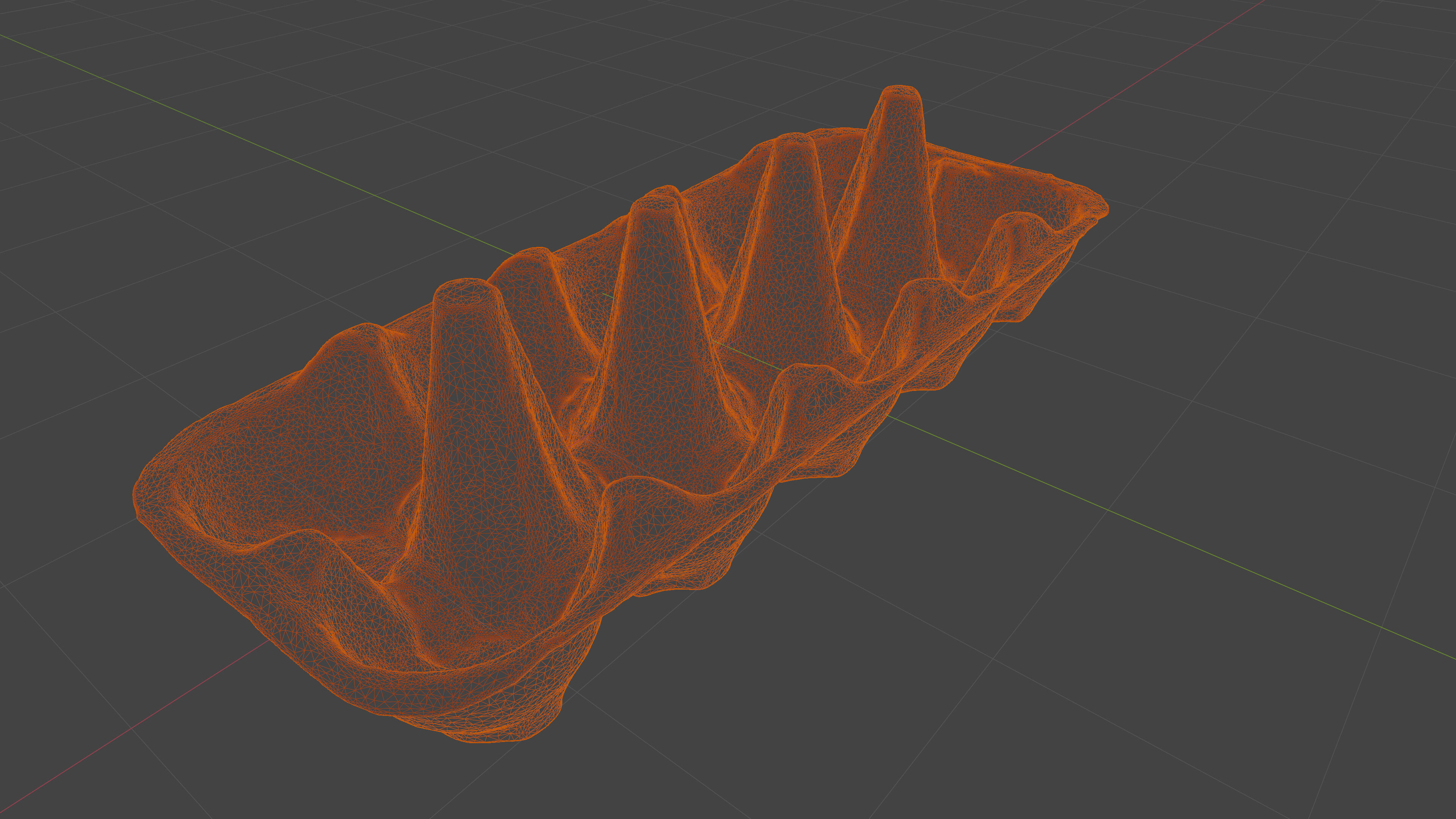 Scanned paper egg tray Low-poly 3D model_20