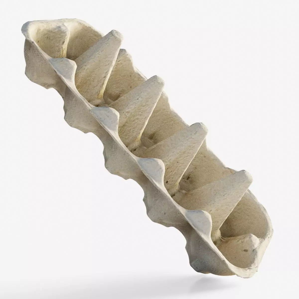 Scanned paper egg tray Low-poly 3D model_0