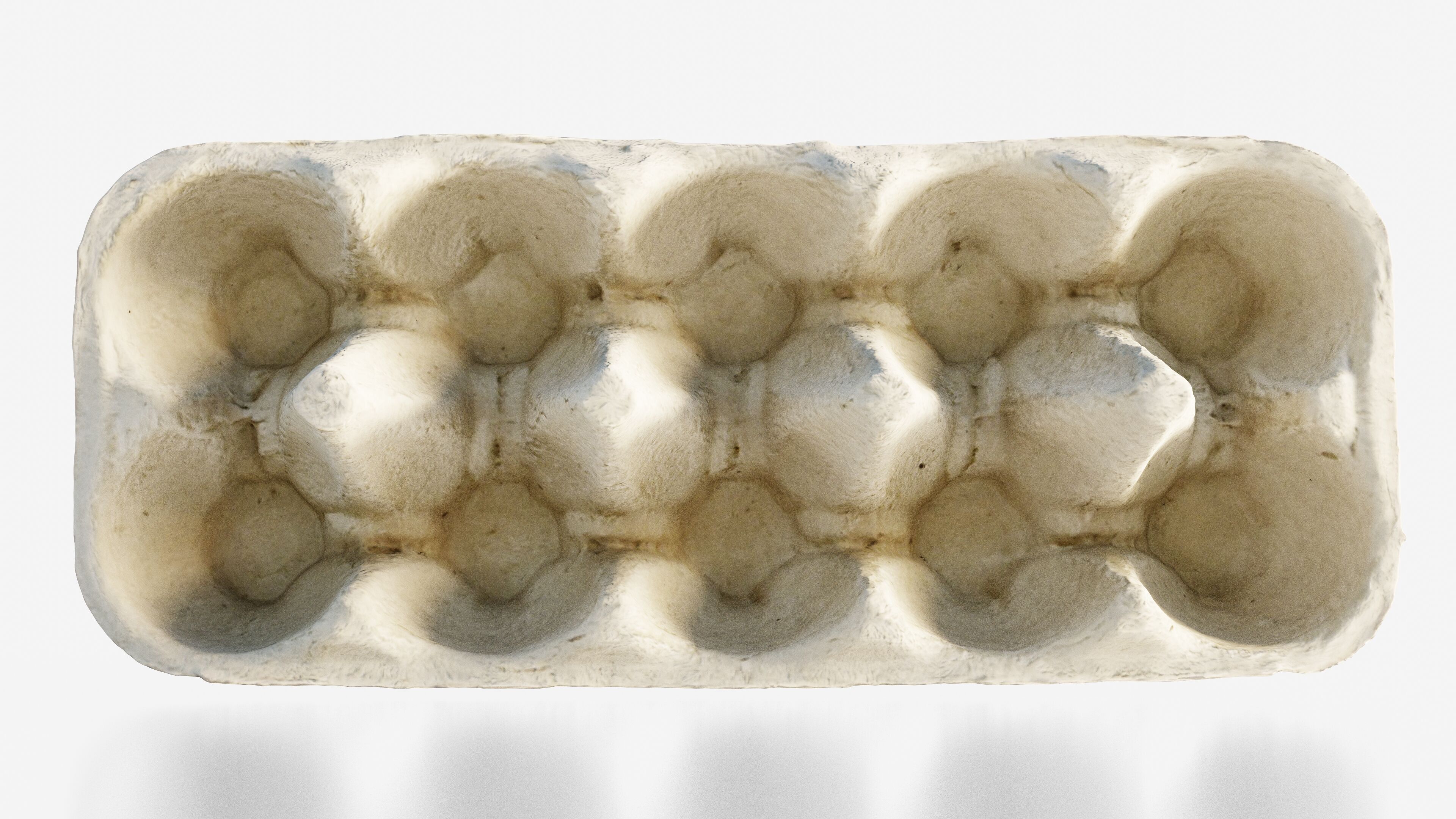 Scanned paper egg tray Low-poly 3D model_9