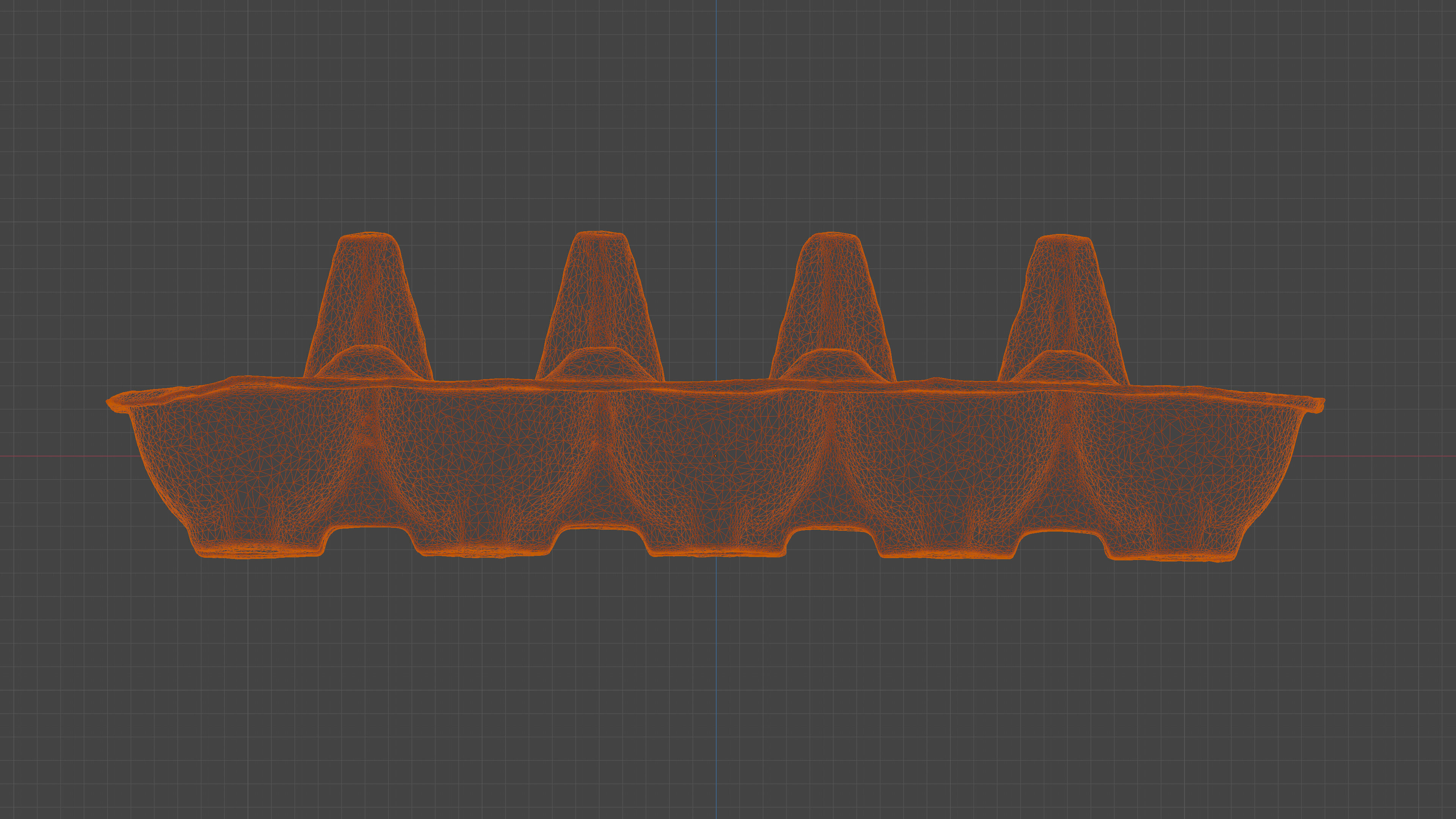 Scanned paper egg tray Low-poly 3D model_18