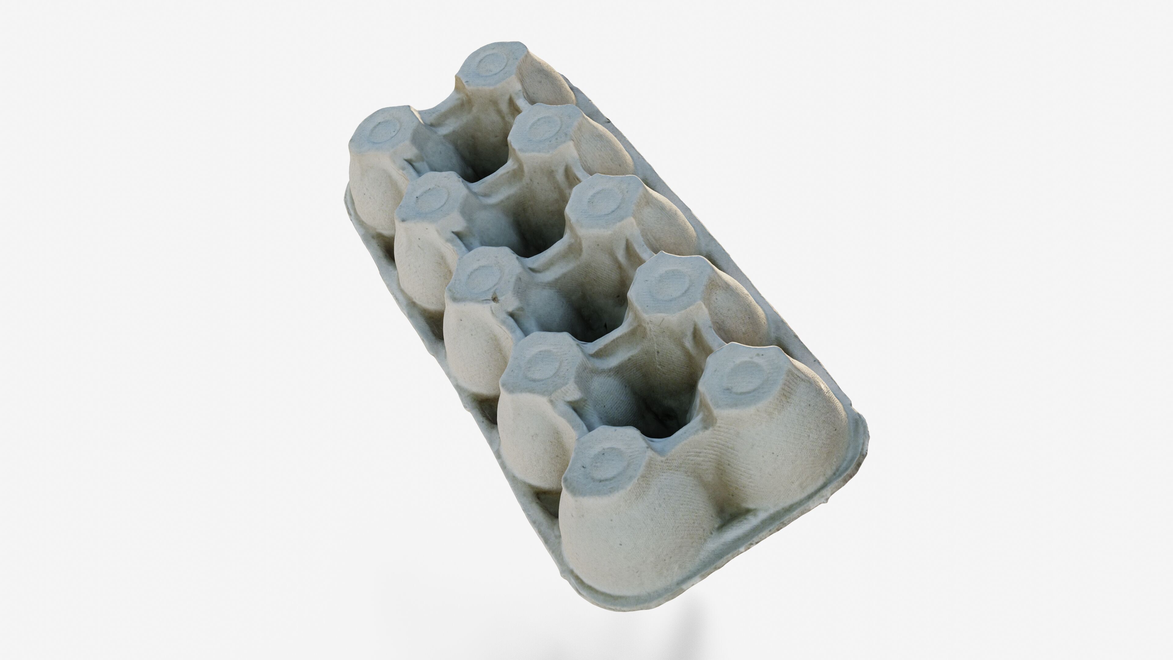 Scanned paper egg tray Low-poly 3D model_14