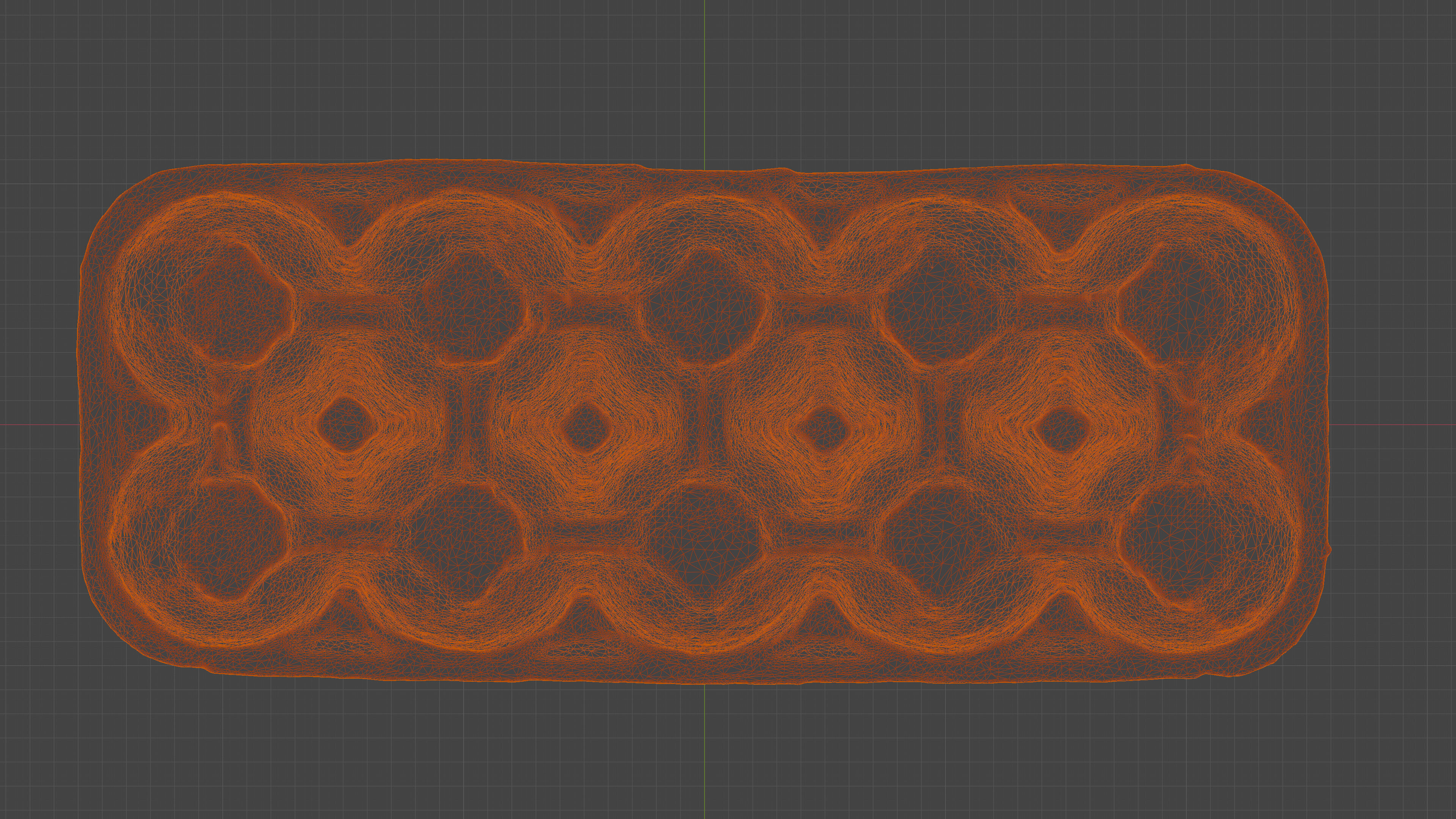 Scanned paper egg tray Low-poly 3D model_17