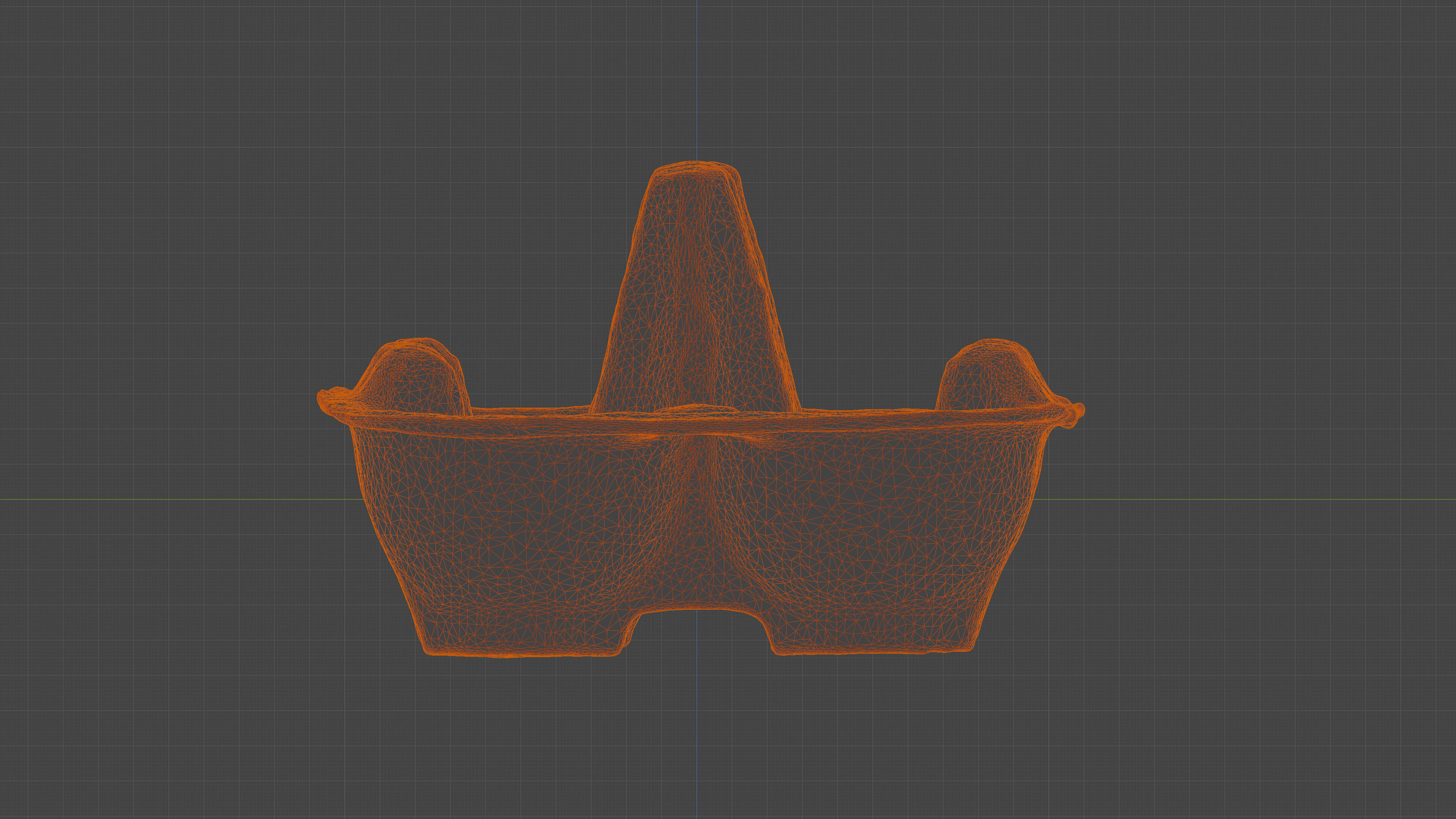 Scanned paper egg tray Low-poly 3D model_16